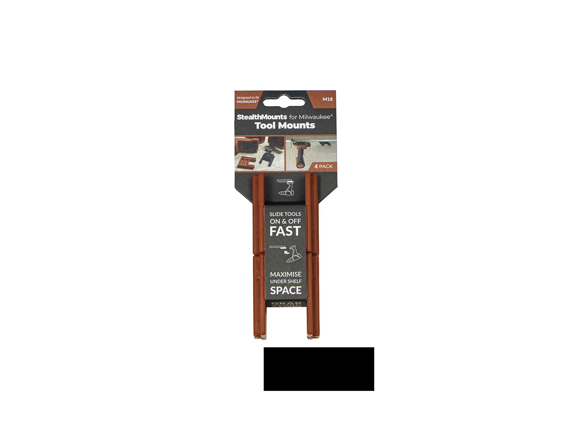Lot de 4 supports d?outils MILWAUKEE 18v