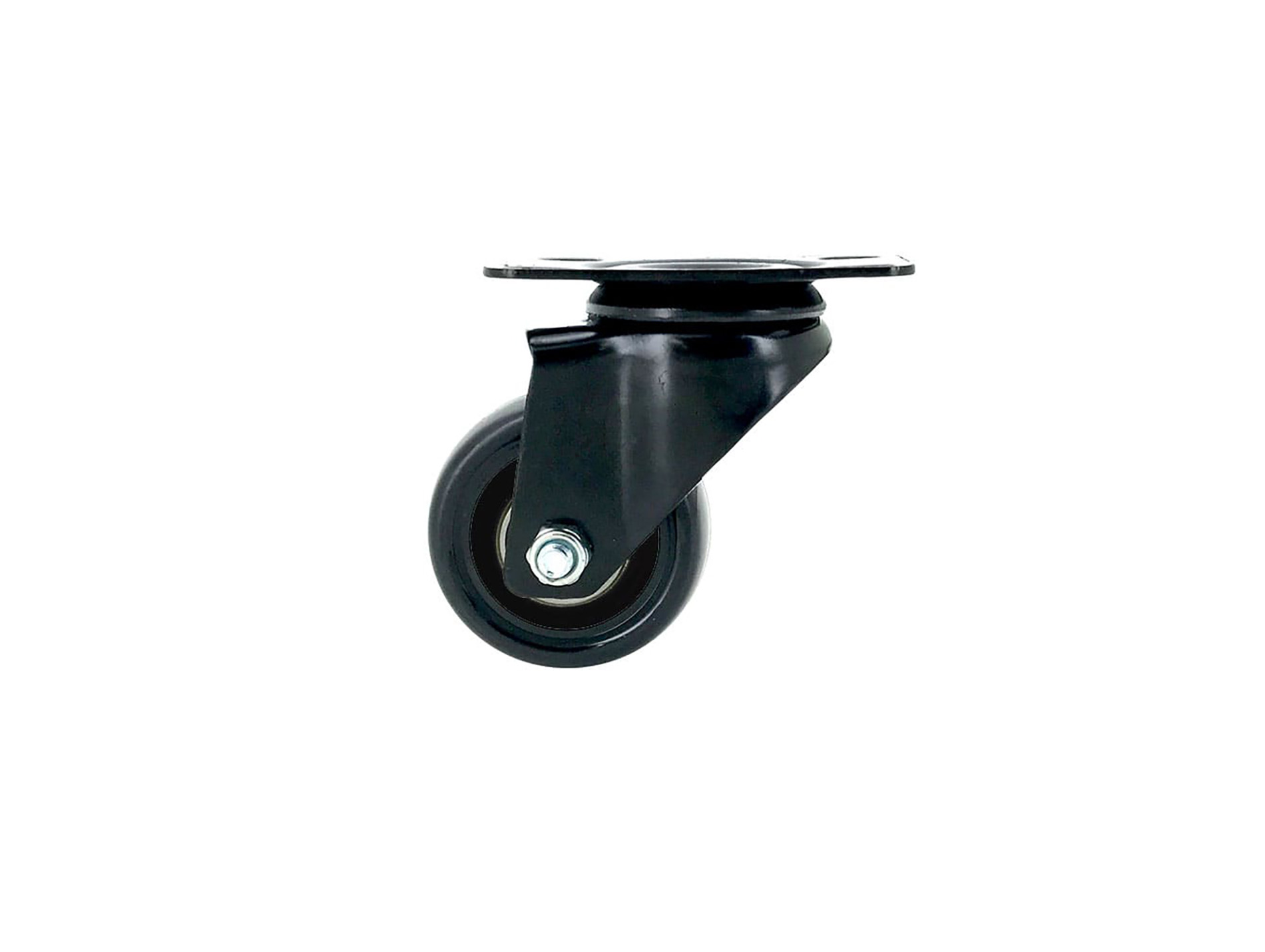 Roulette CAUJOLLE pivotante polyuréthane noire 50mm