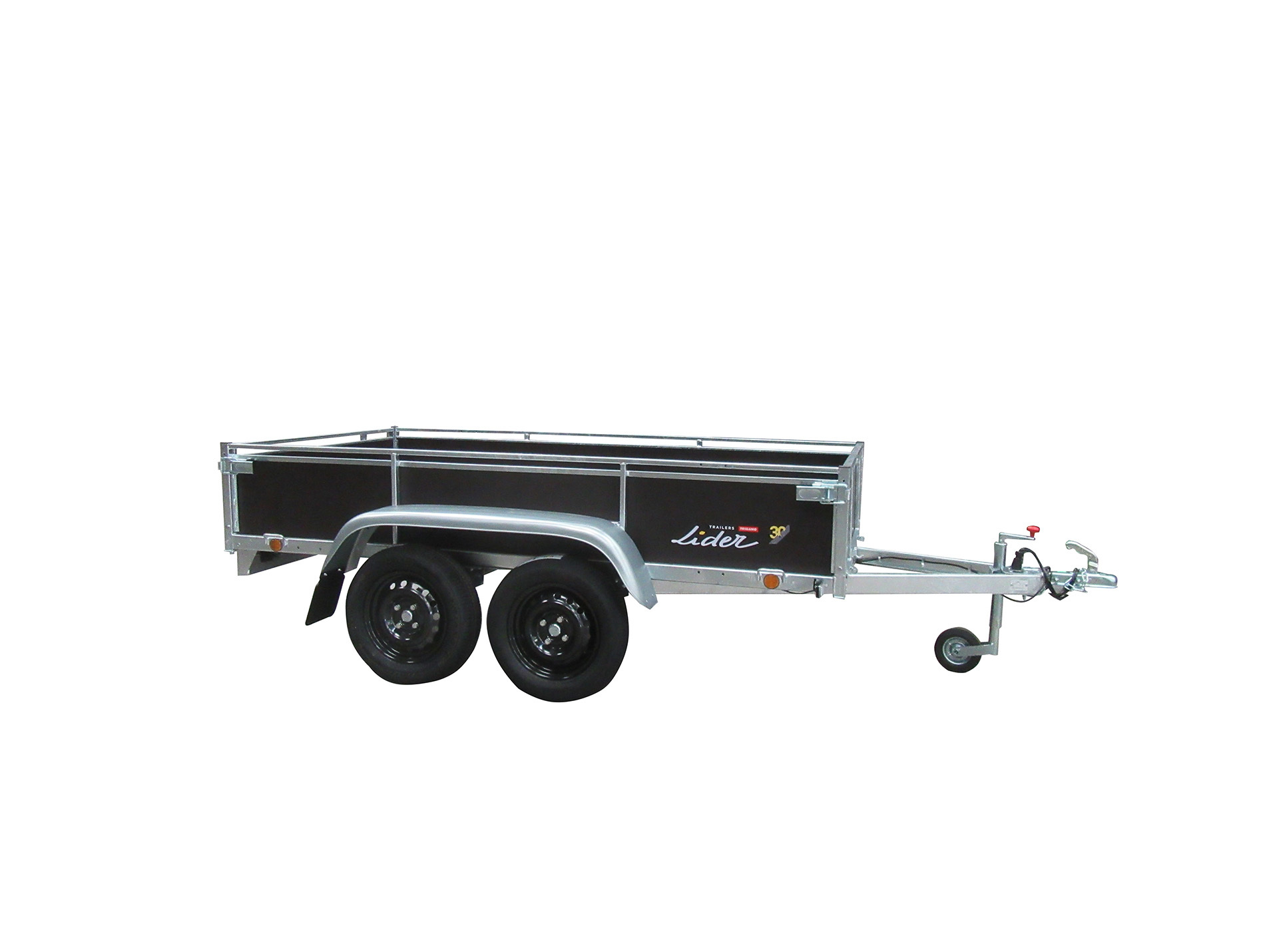 Remorque 2 essieux cotés bois LIDER L.2,50m 750kg