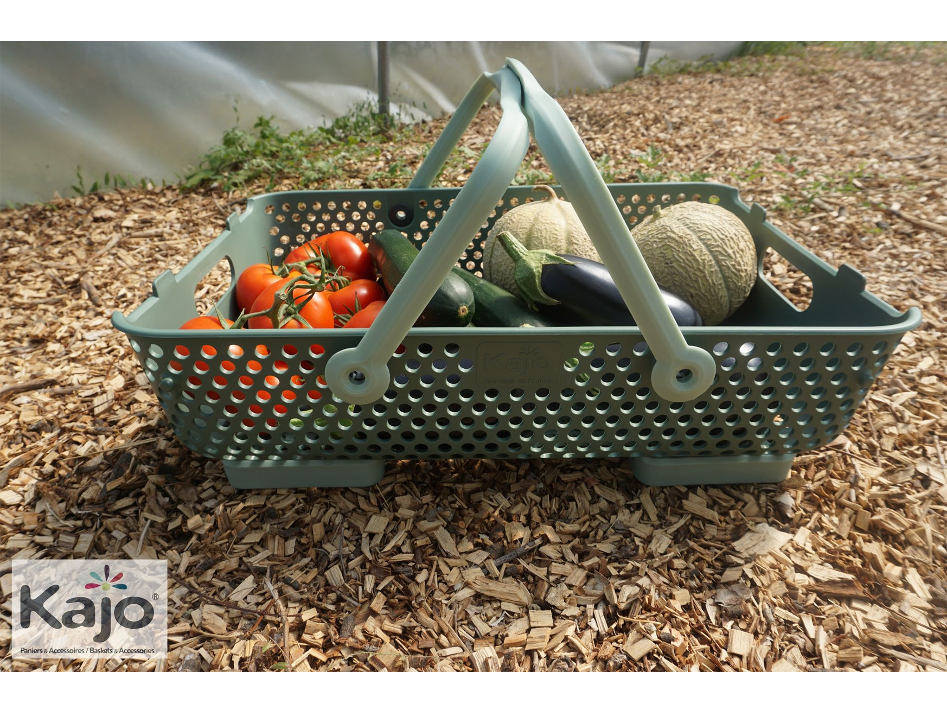 Panier de récolte KAJO Vert olive/Vert amnade 20L