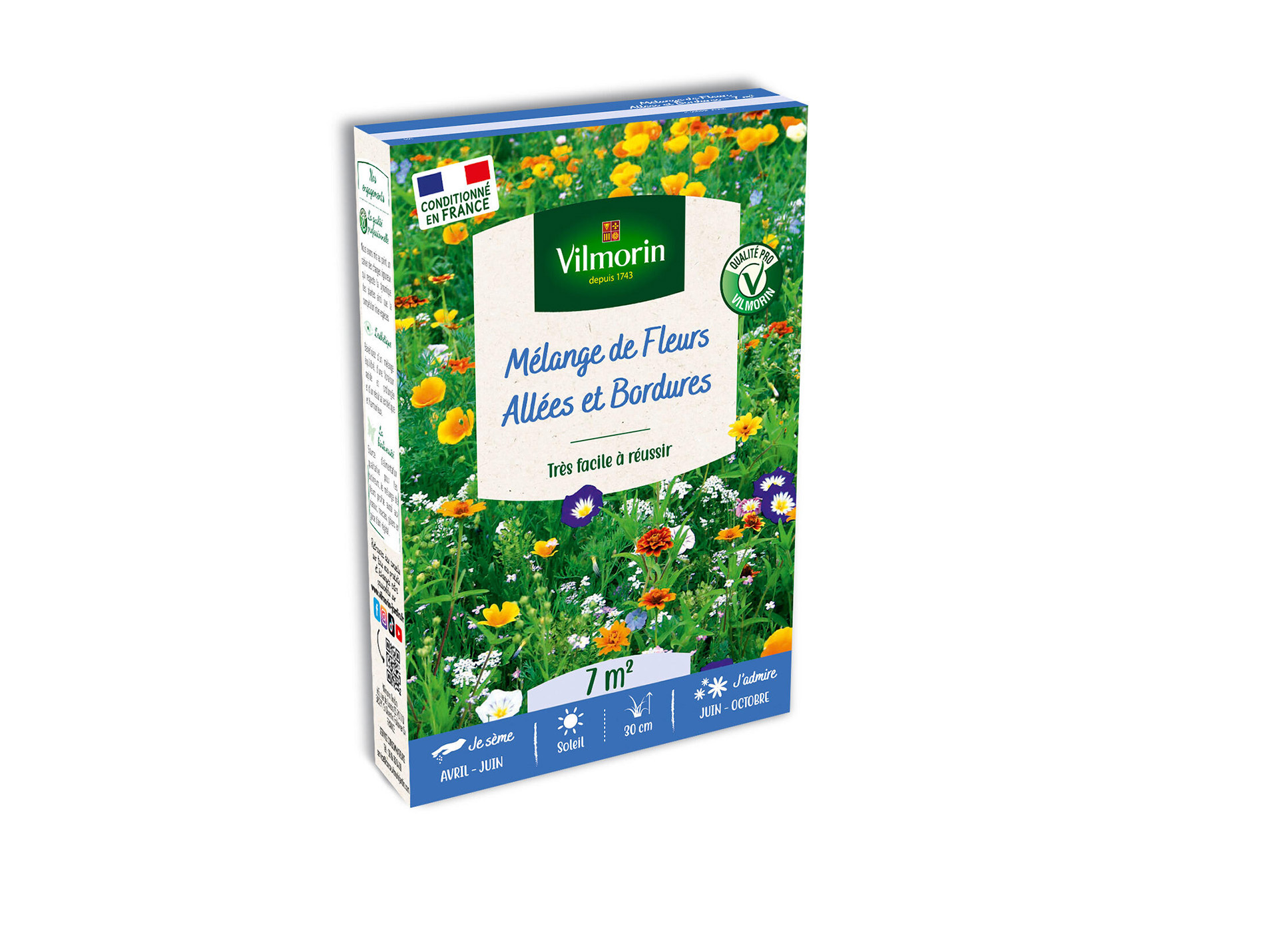 Mélange de fleurs GONDIAN allées bordures 7m²