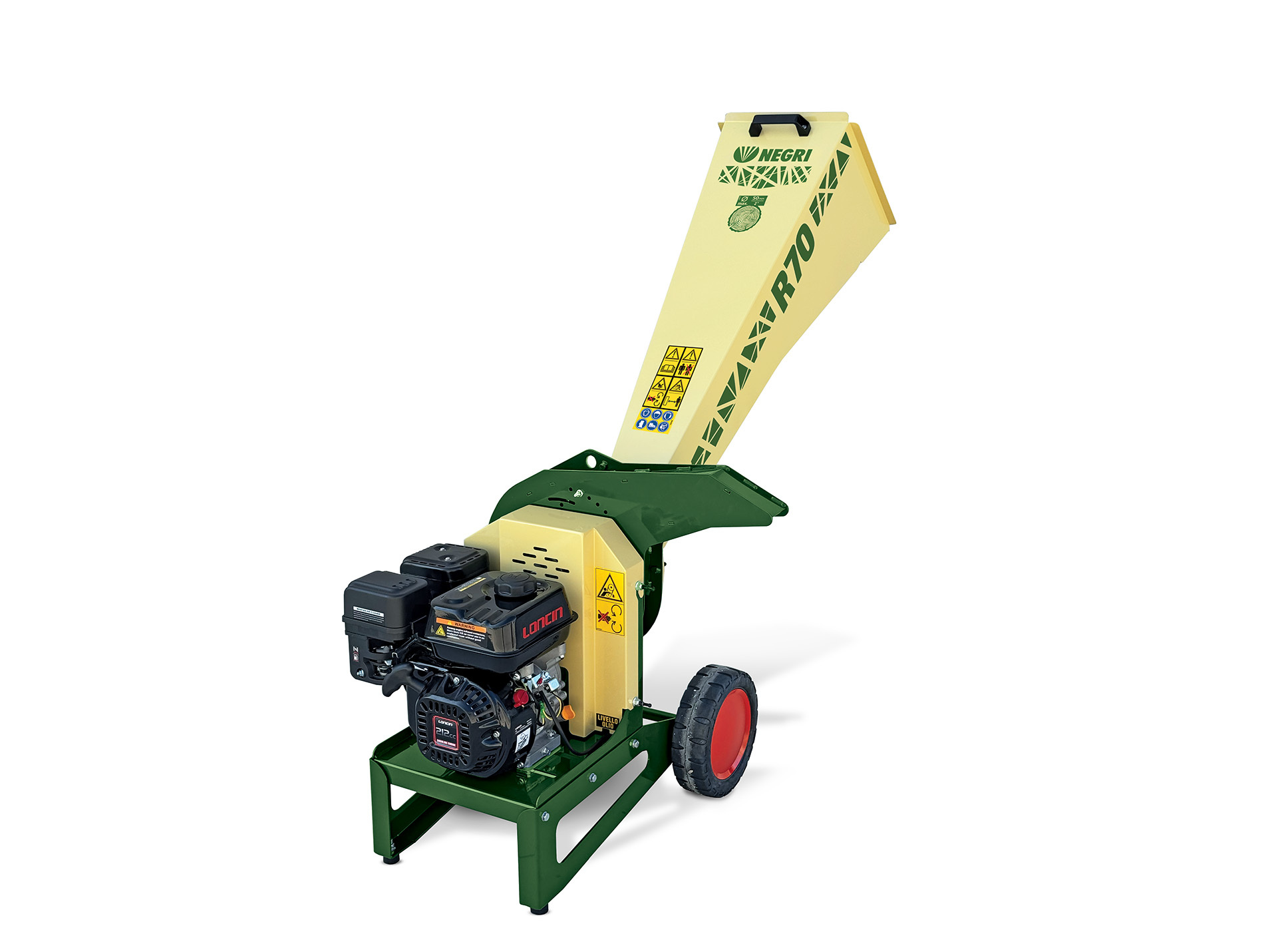 Broyeur végétaux thermique NEGRI R70 50mm