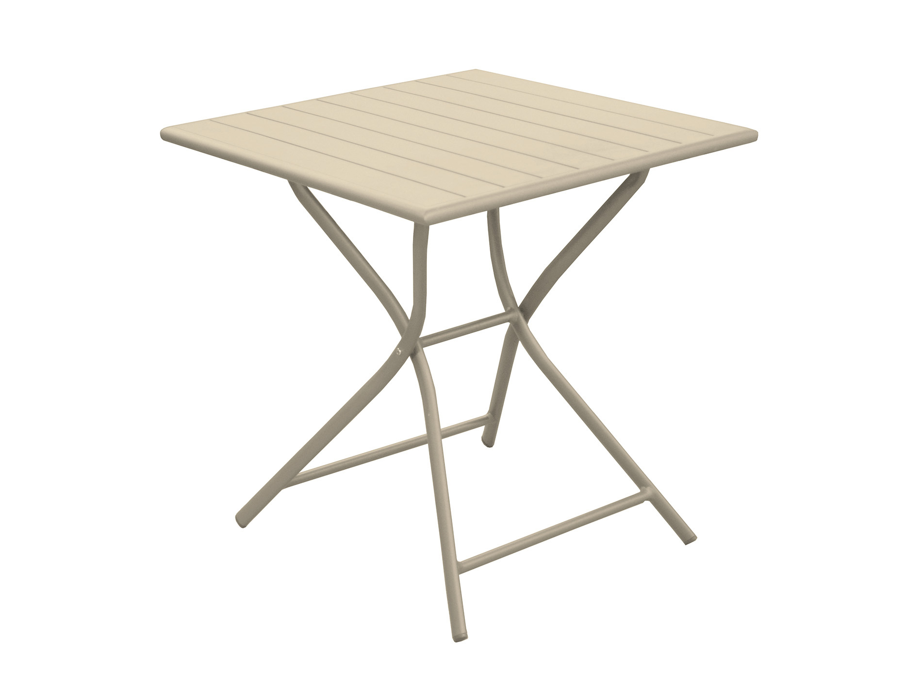 Table de jardin pliante PROLOISIRS Globe 2 places Crème