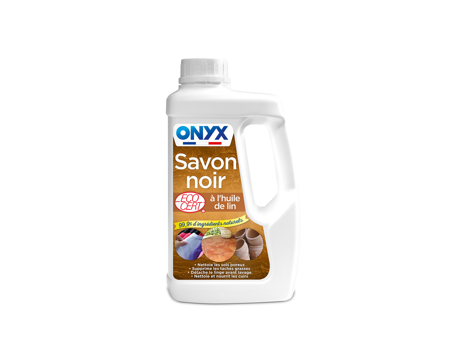 Savon noir ONYX à l?huile de lin 1L
