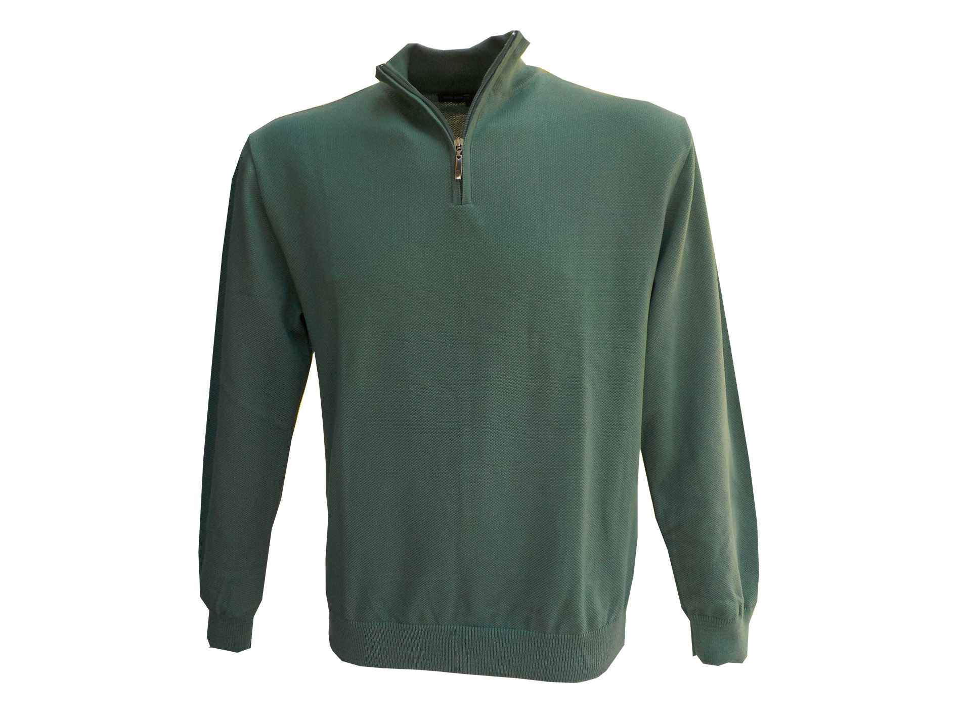 Sweat-shirt zippé Lirico manches longues menthe