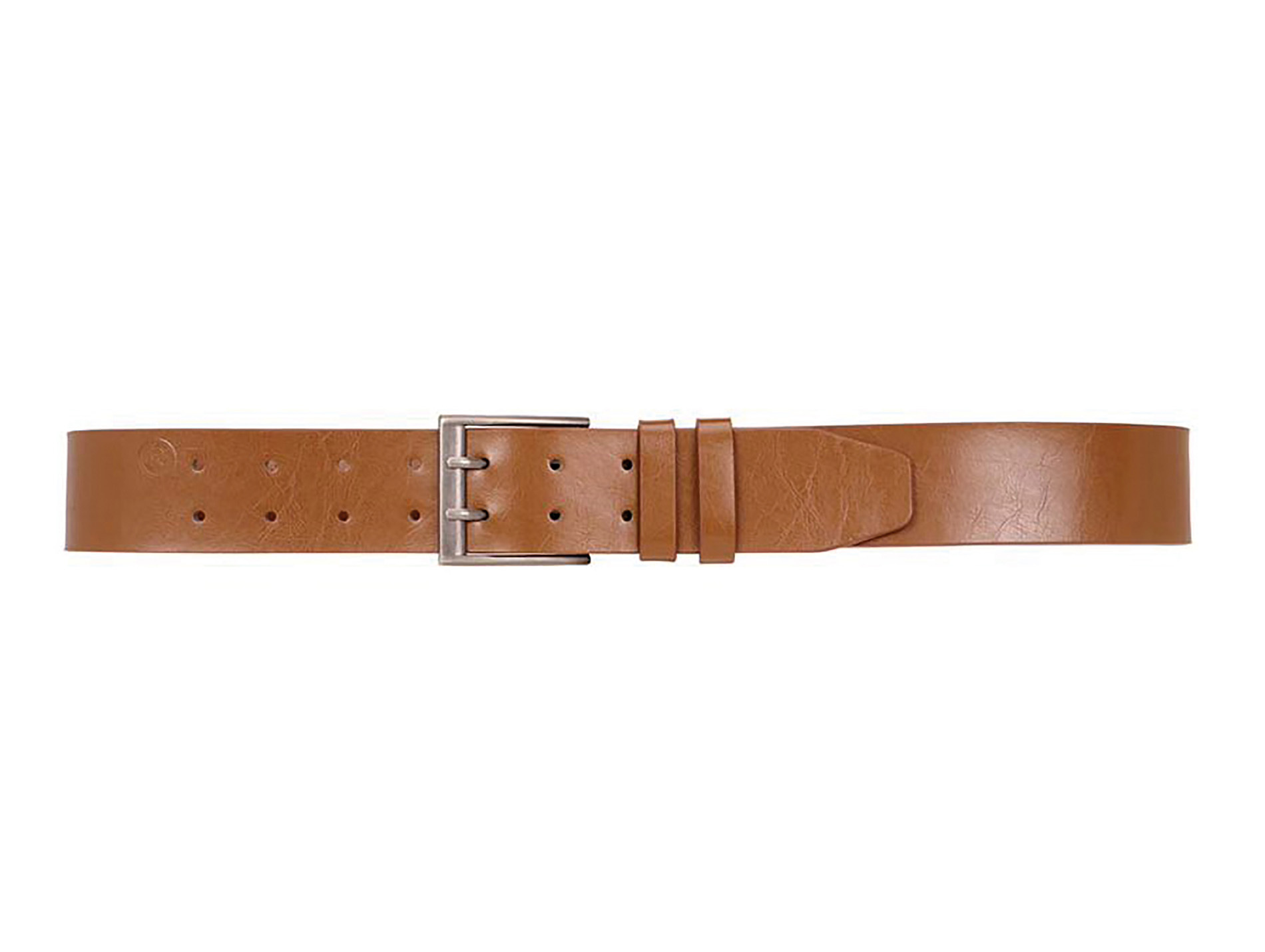 Ceinture NINE WORTHS Cooper cuir boucle métal marron
