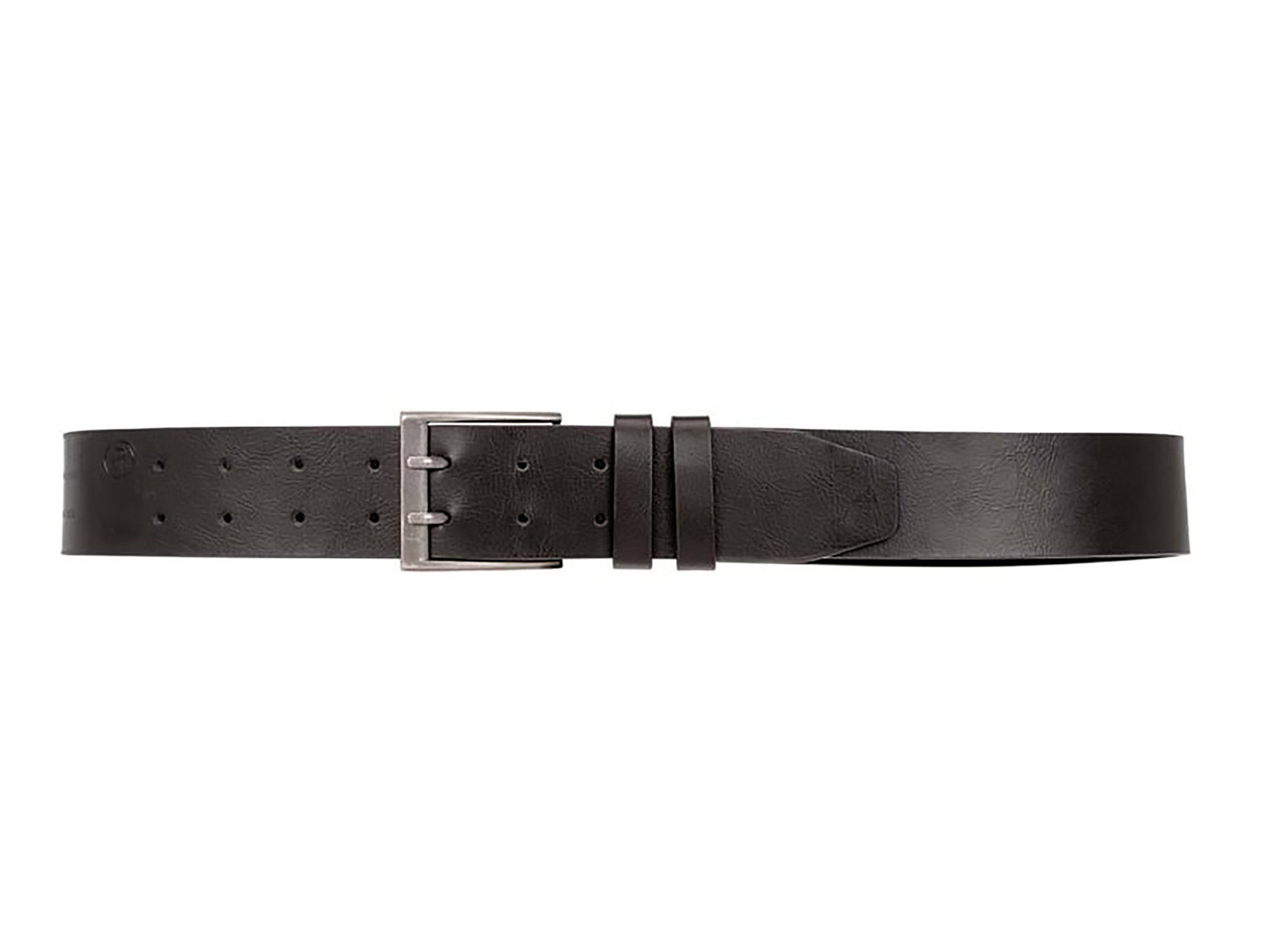 Ceinture NINE WORTHS Cooper cuir boucle métal noir