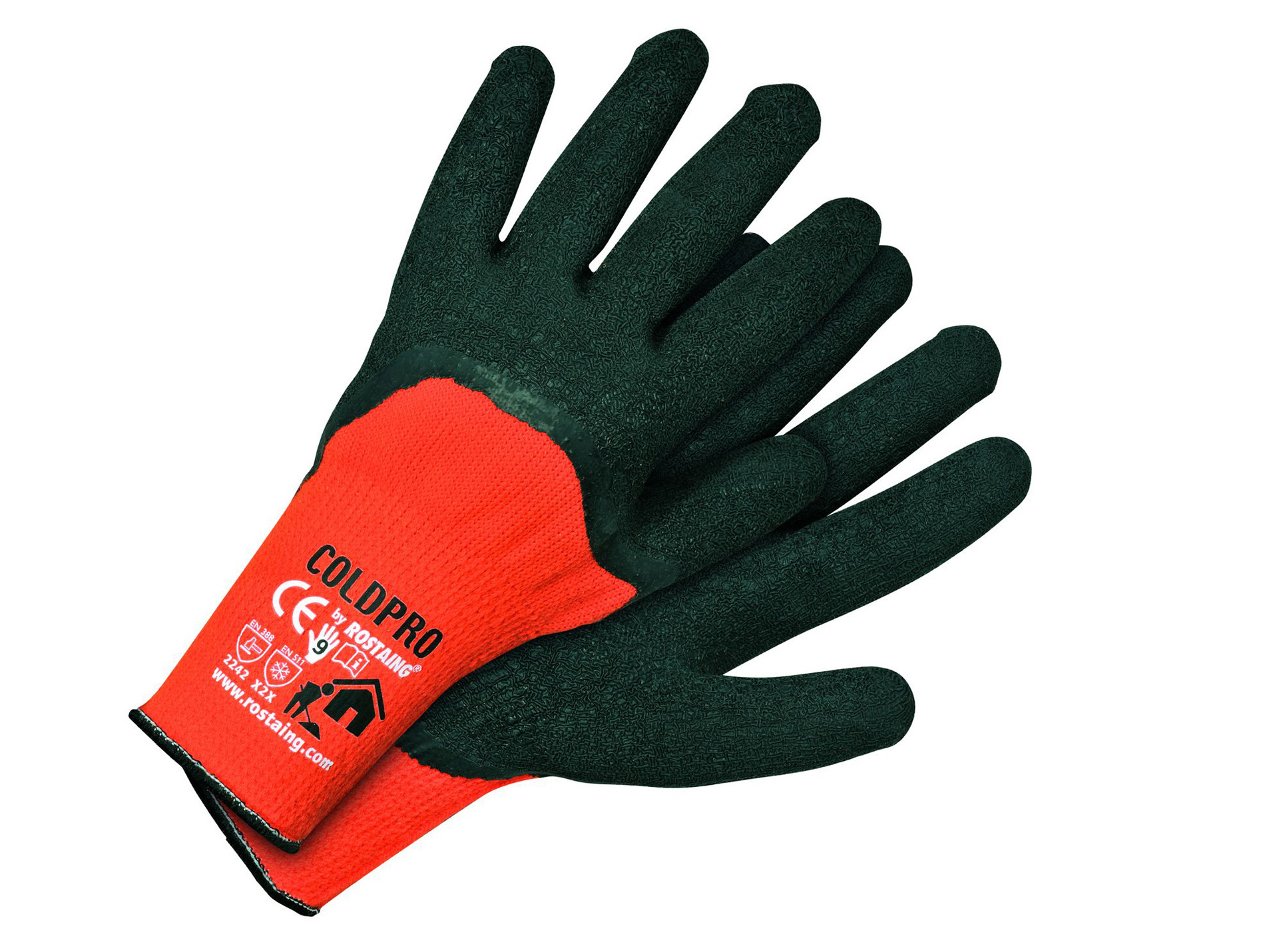 Gants ROSTAING Coldpro gros travaux froid noir/orange
