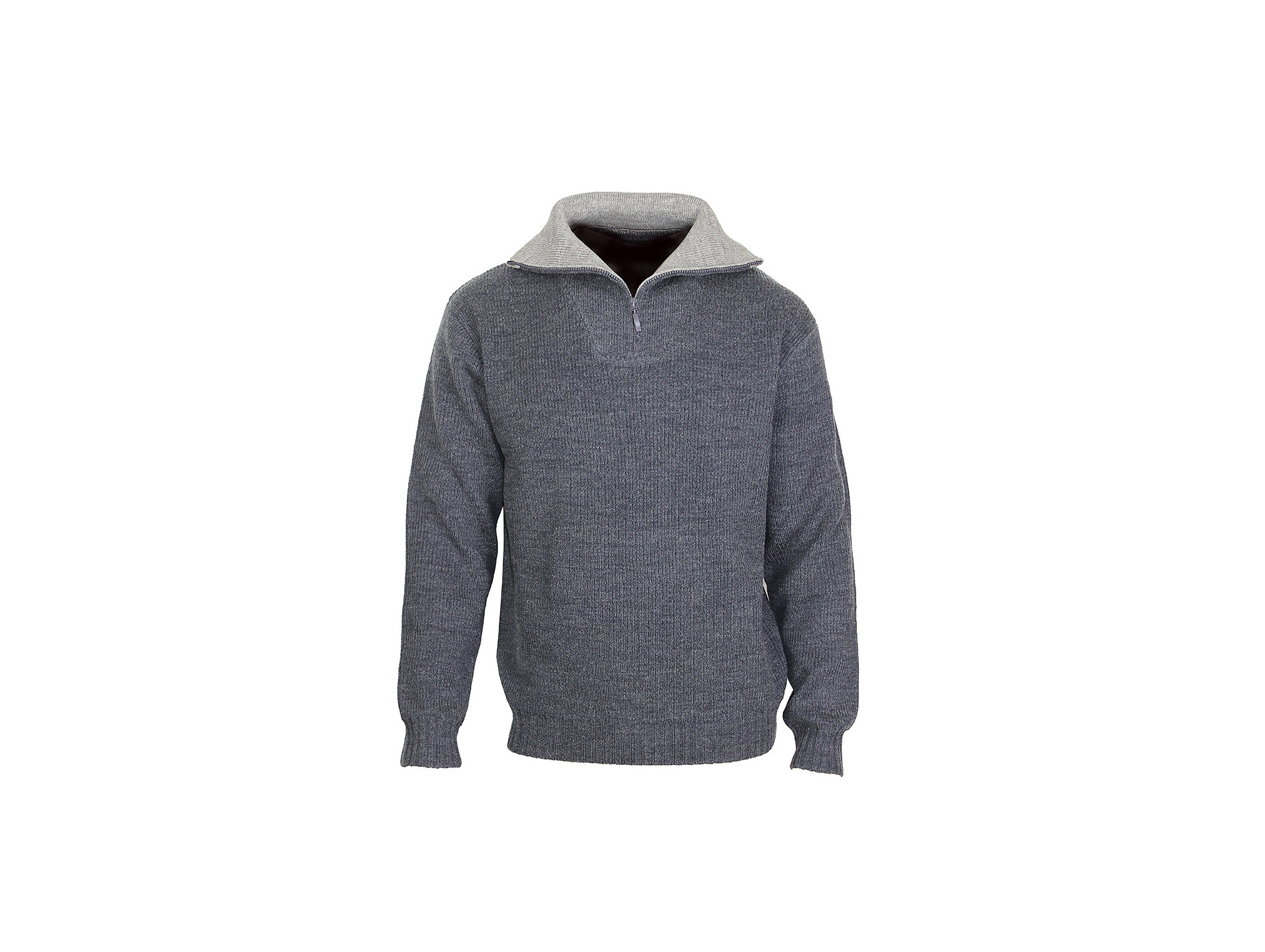 Pull col camionneur gris