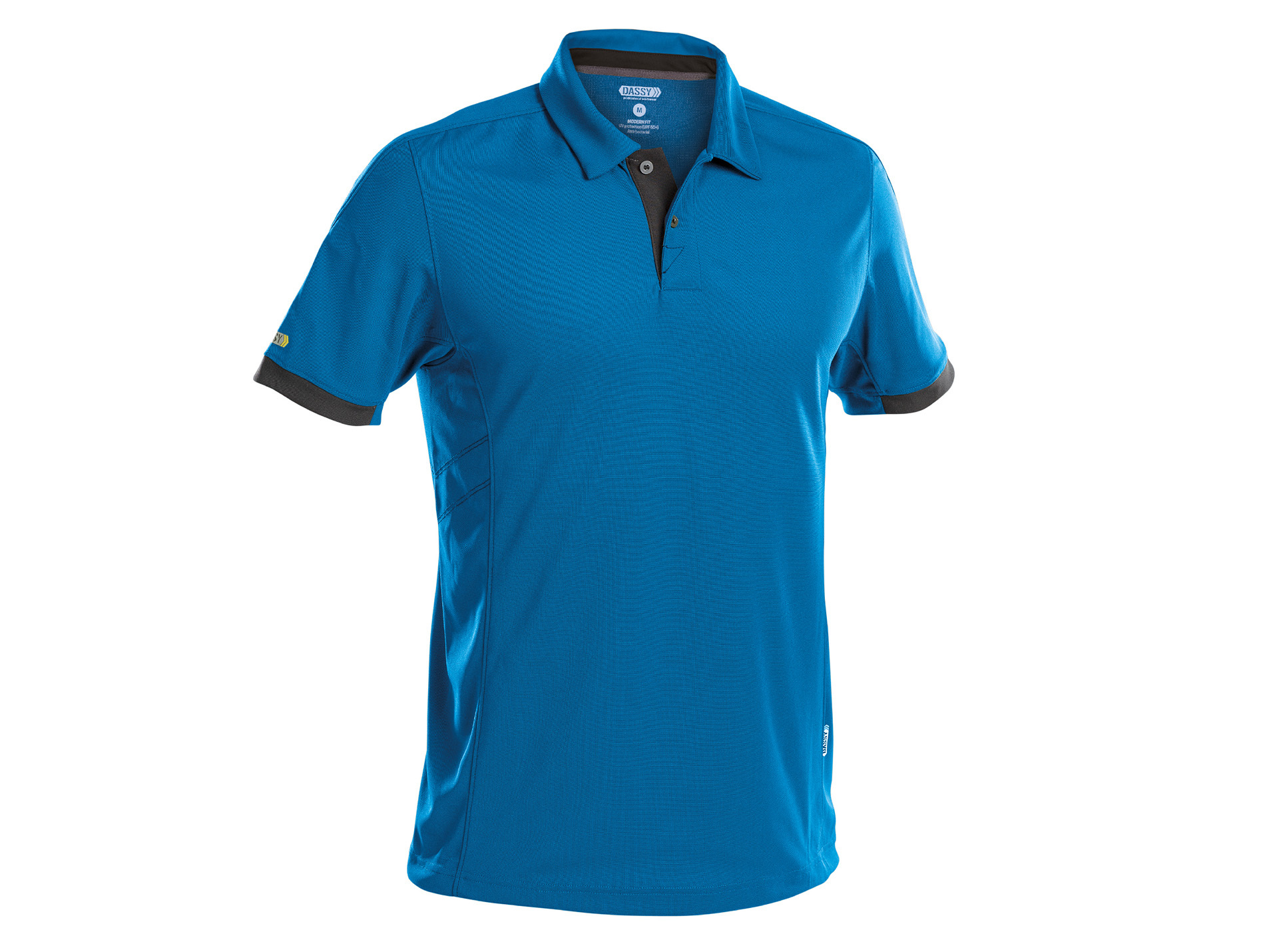 Polo de travail DASSY Traxion polyester bleu/gris