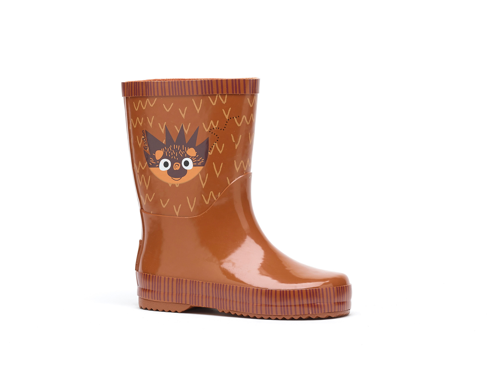 Bottes caoutchouc enfant Gaston marron