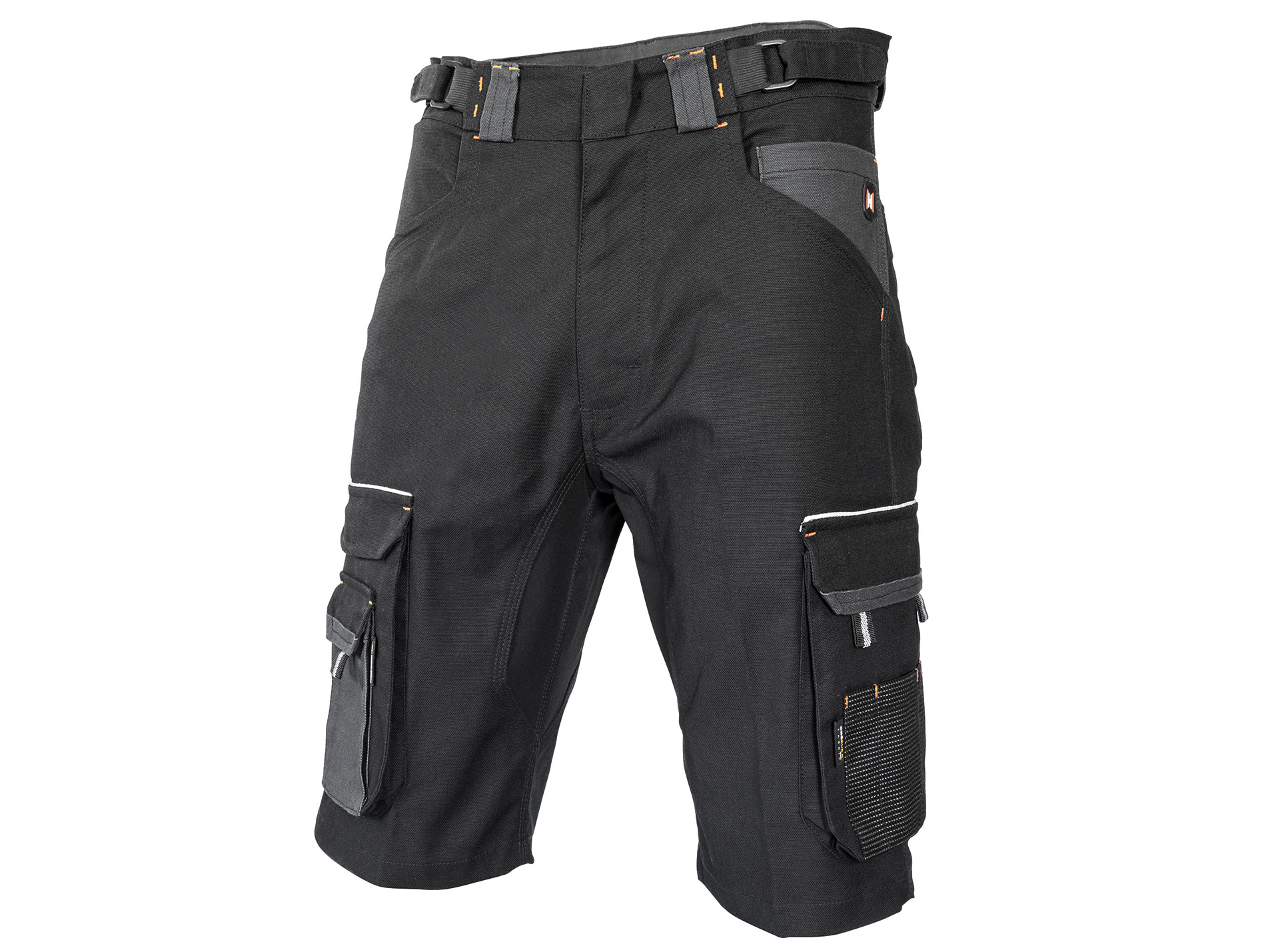 Short de travail HOSTEN Brut stretch noir/gris