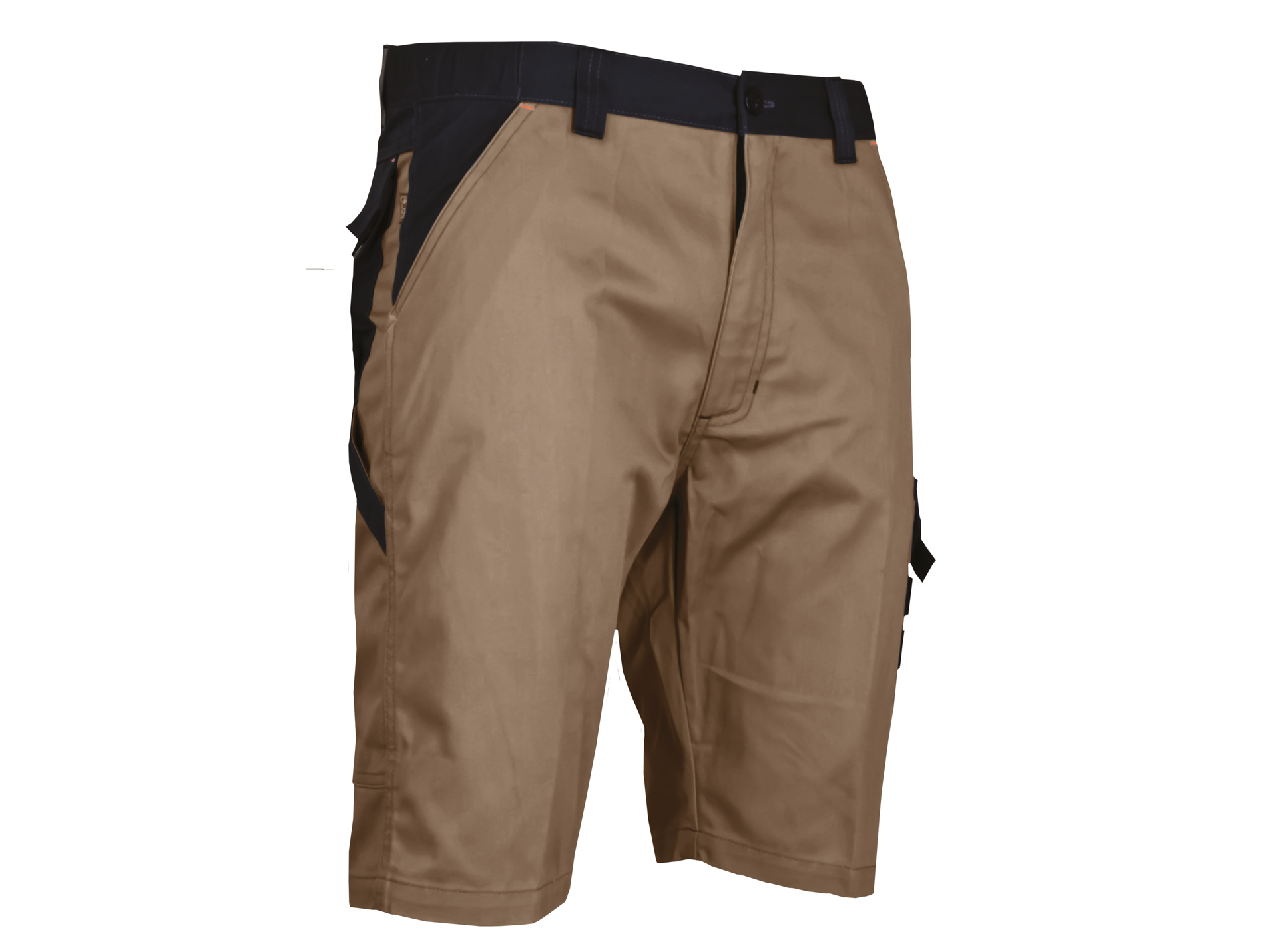 Short de travail LMA Iridium coton/poly sans métal marron