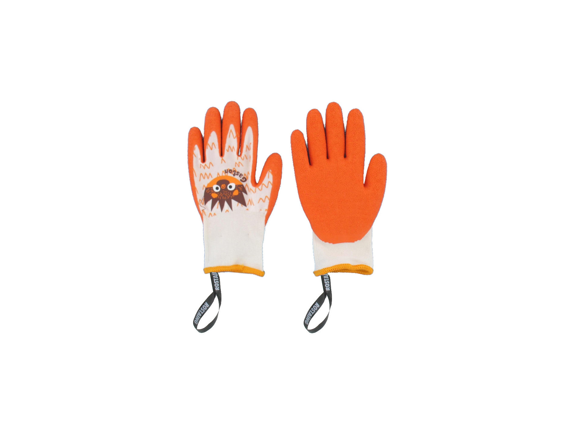 Gants ROSTAING Gaston enfant orange/blanc