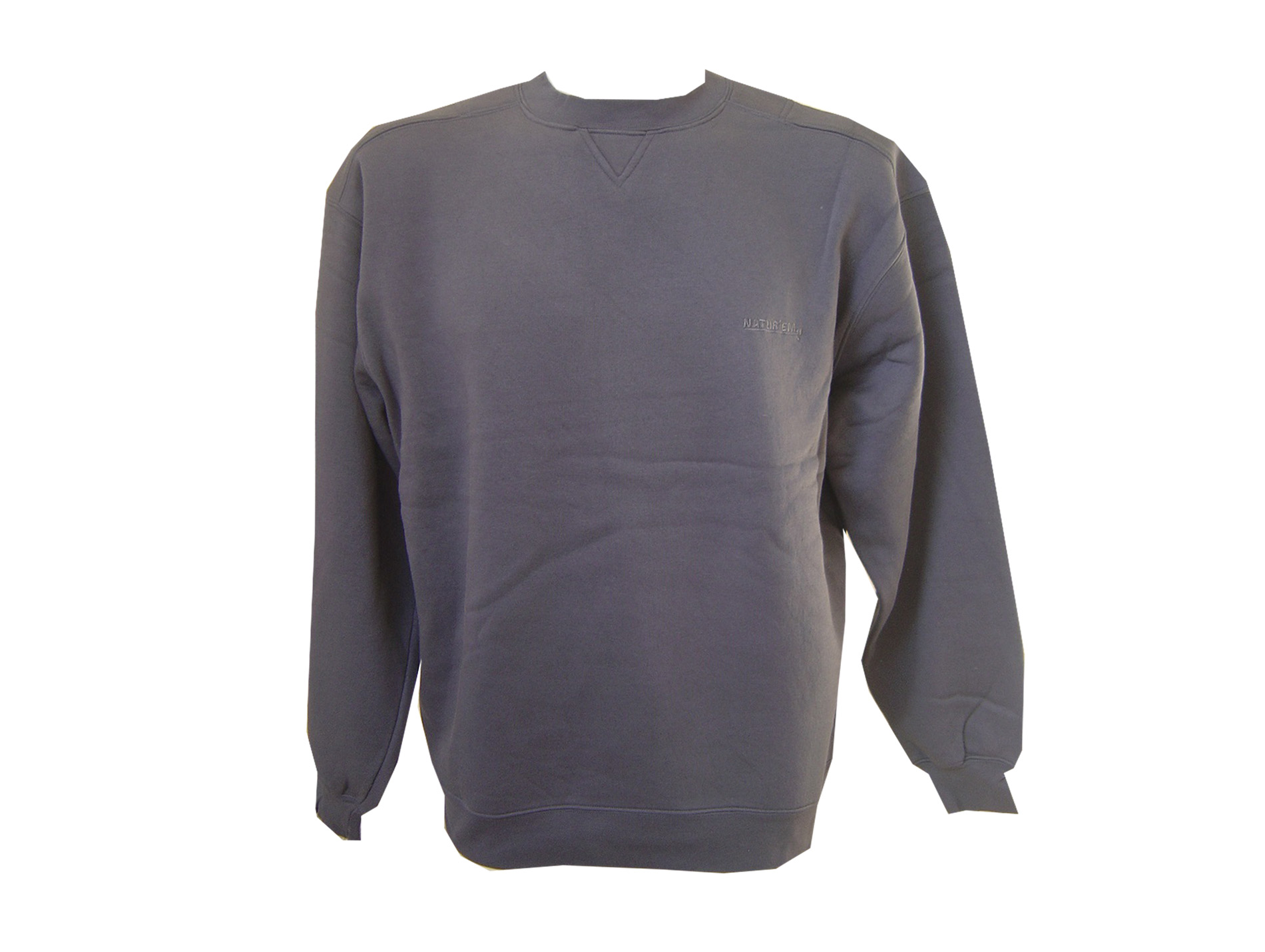 Sweat-shirt molleton Sam gris acier