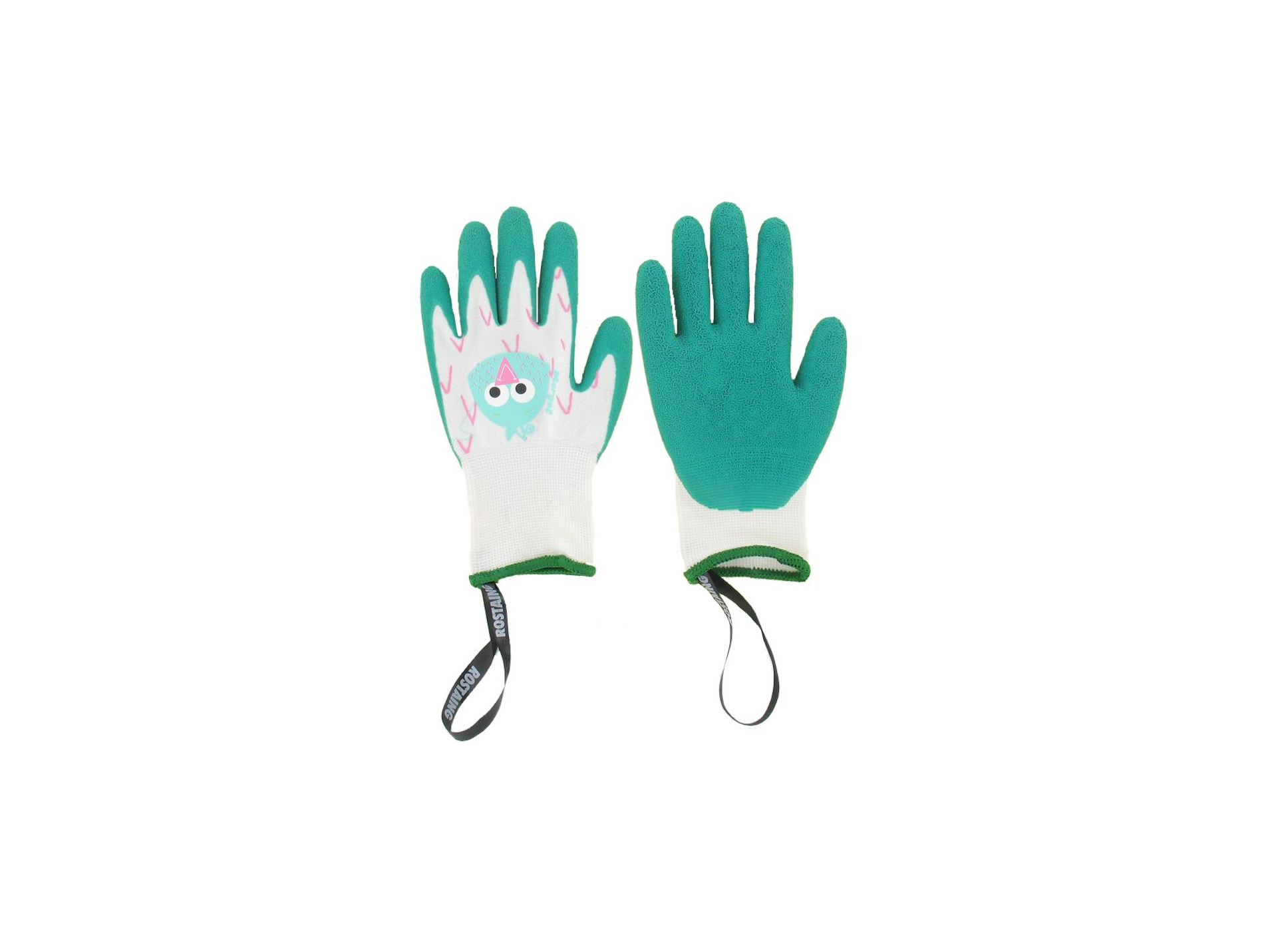 Gants ROSTAING Margot enfant vert/blanc