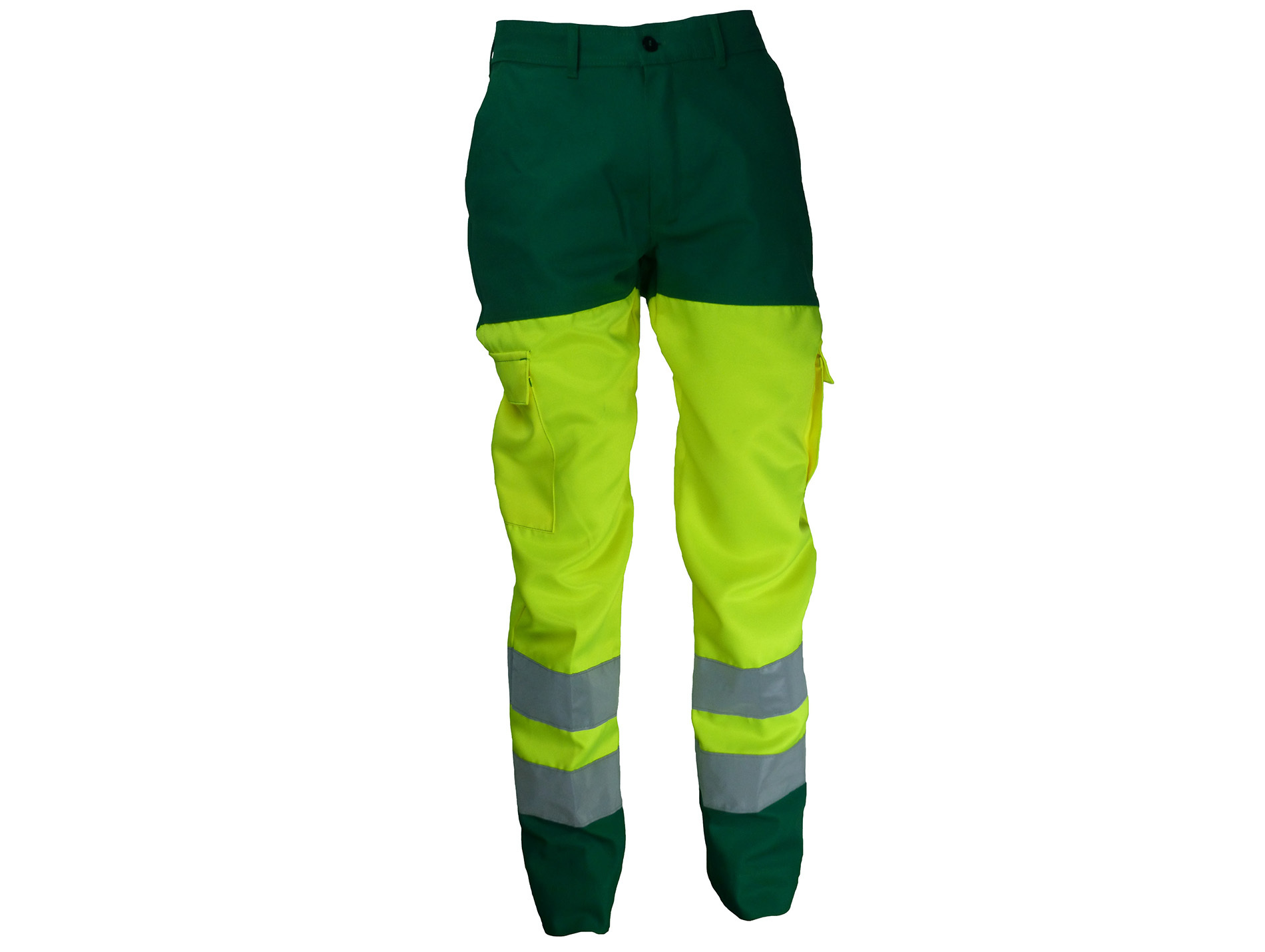 Pantalon Haute Visibilité EN20471 Vert/jaune