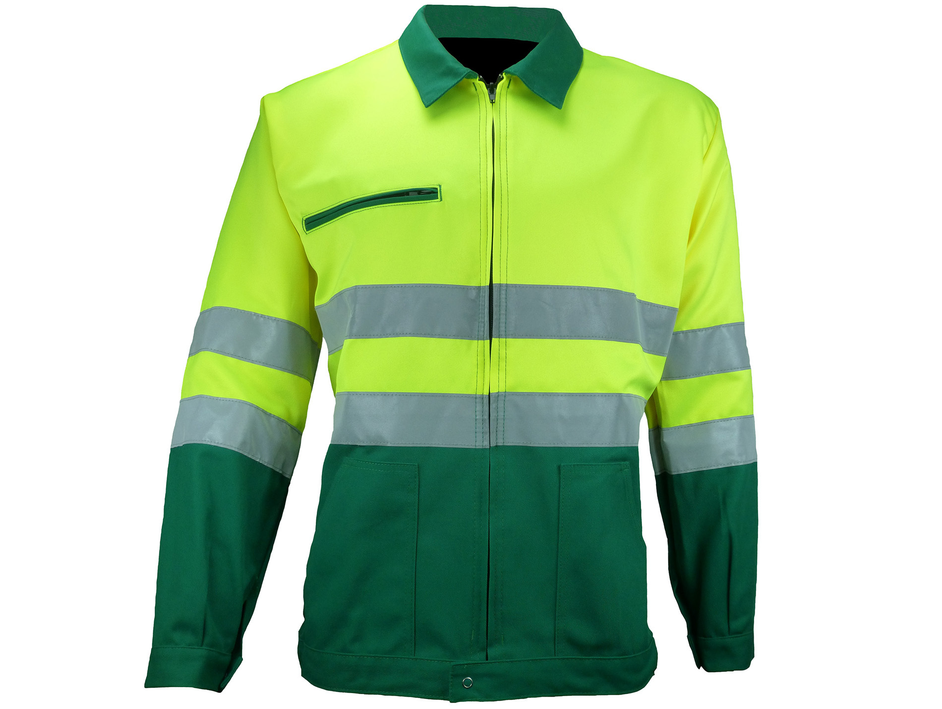 Blouson haute visibilité vert/jaune