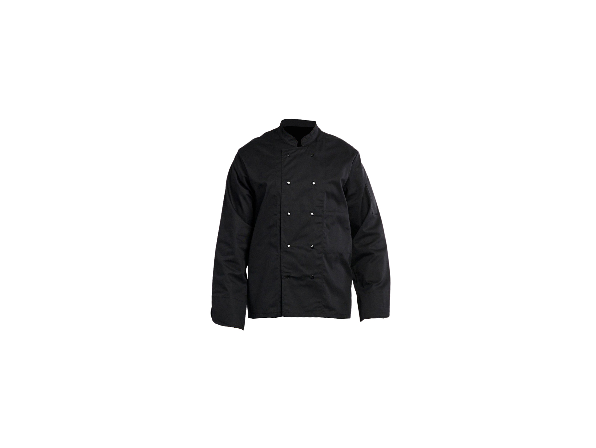 Veste de cuisine PBV 16BPN poly/coton à  pressions noir