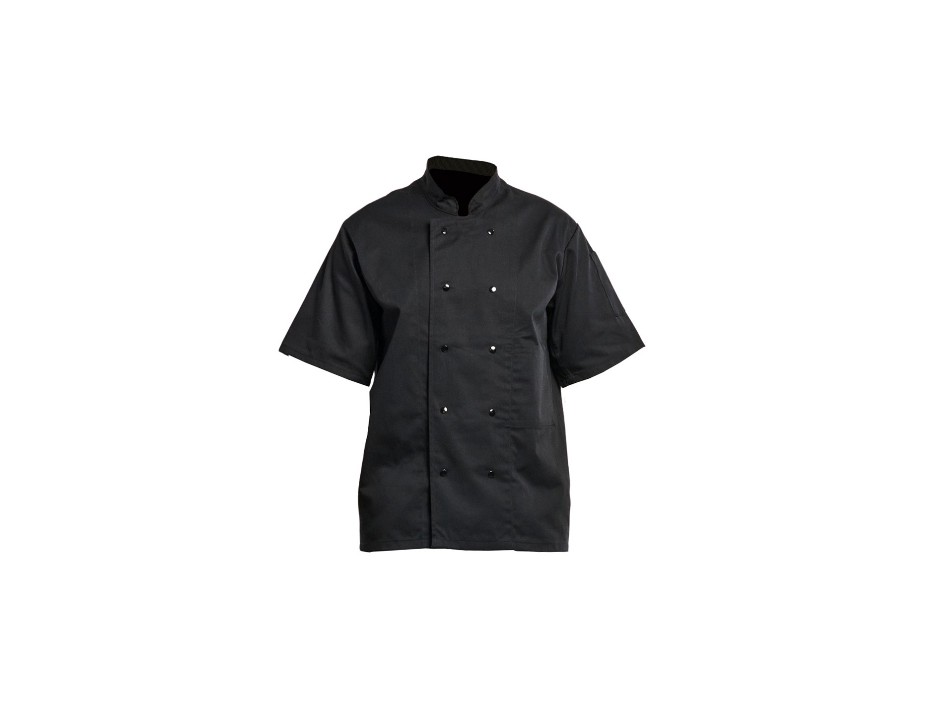 Veste de cuisine PBV 17BPN poly/coton à  pressions noir