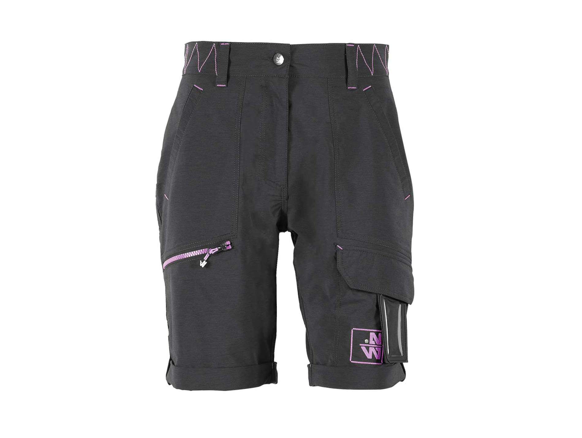 Short de travail NINE WORTHS Sharon stretch femme noir