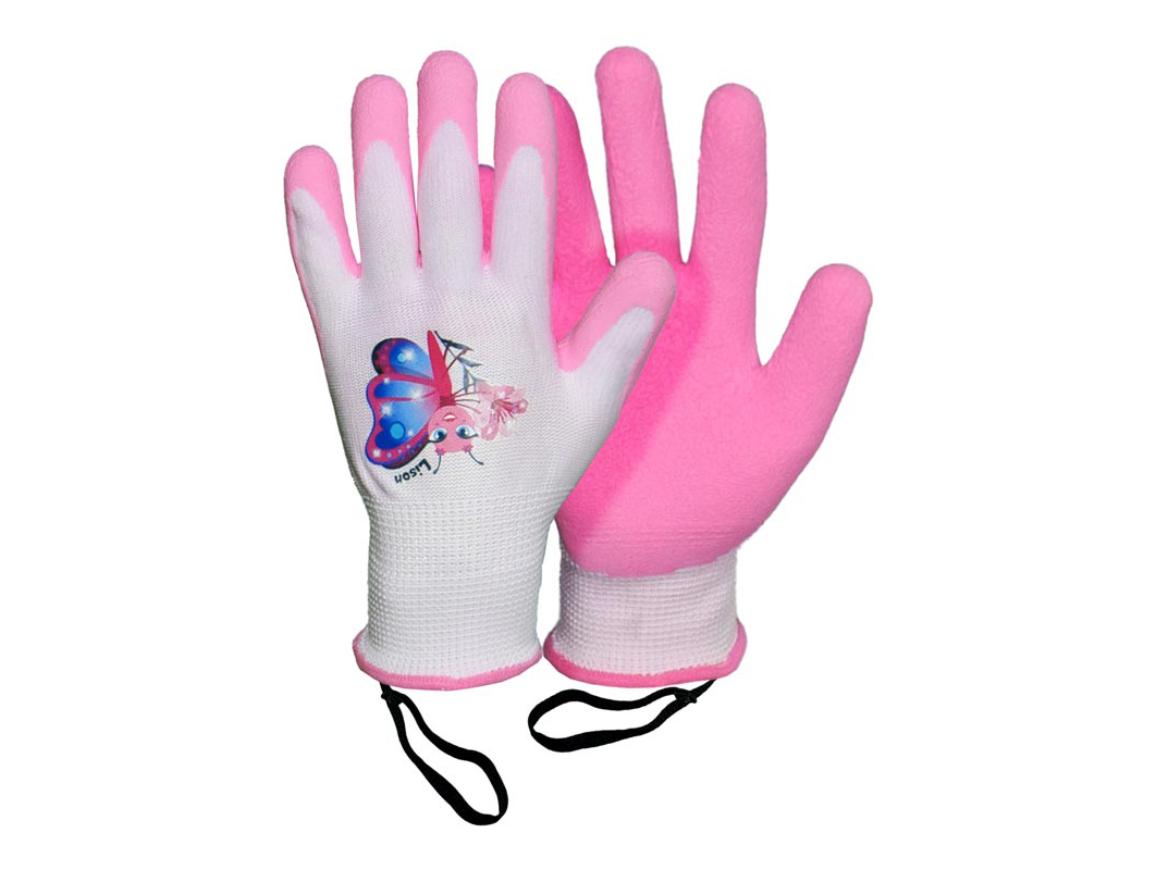 Gants ROSTAING Lison enfant jardinage latex rose
