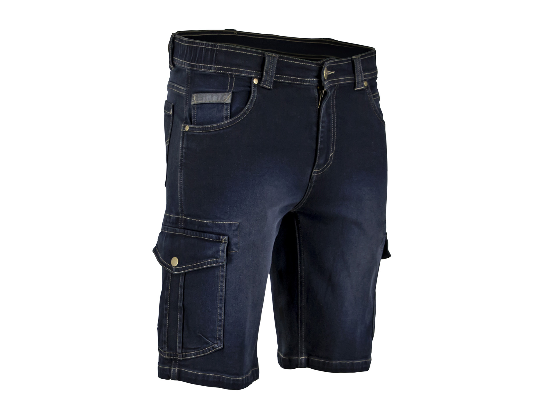 Short de travail LMA Rade denim stretch bleu