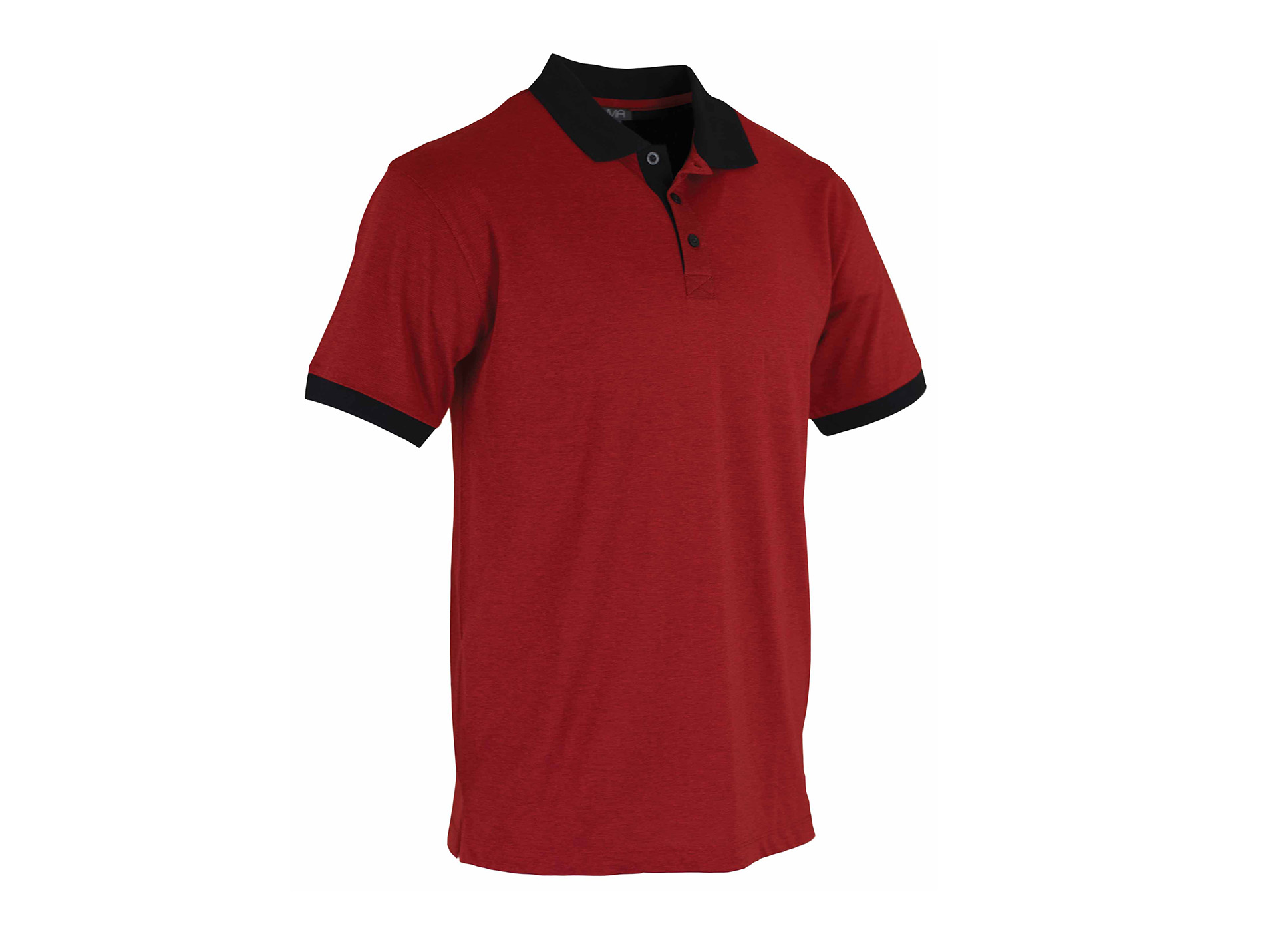 Polo MC bicolore Chaux LMA rouge/noir