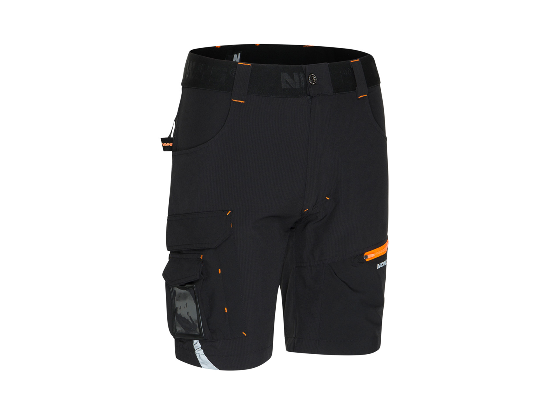 Short de travail NINE WORTHS Horn ripstop noir/orange