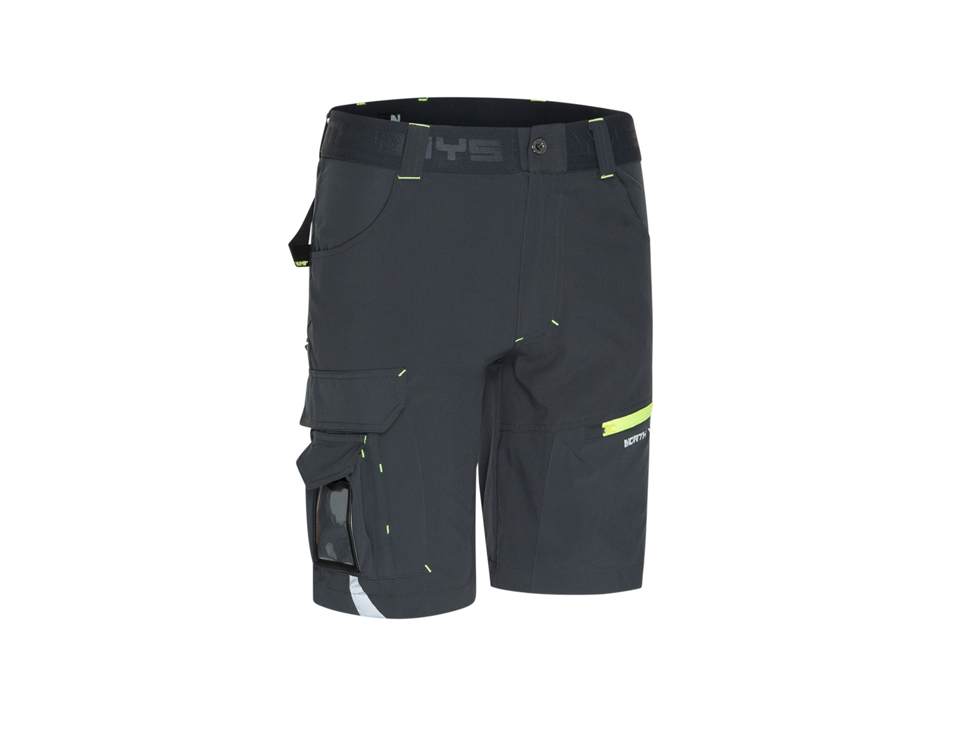 Short de travail NINE WORTHS Horn ripstop gris/vert