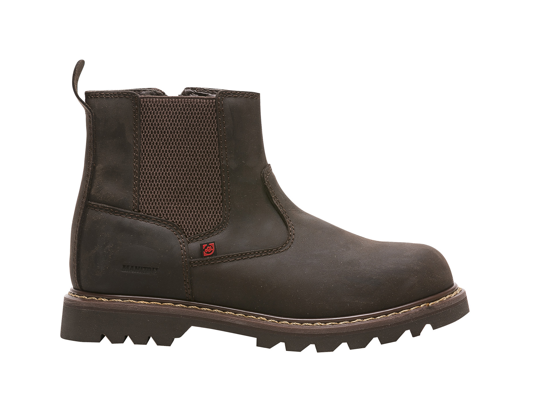 Chaussures de travail hautes MANITOU Docker cuir marron