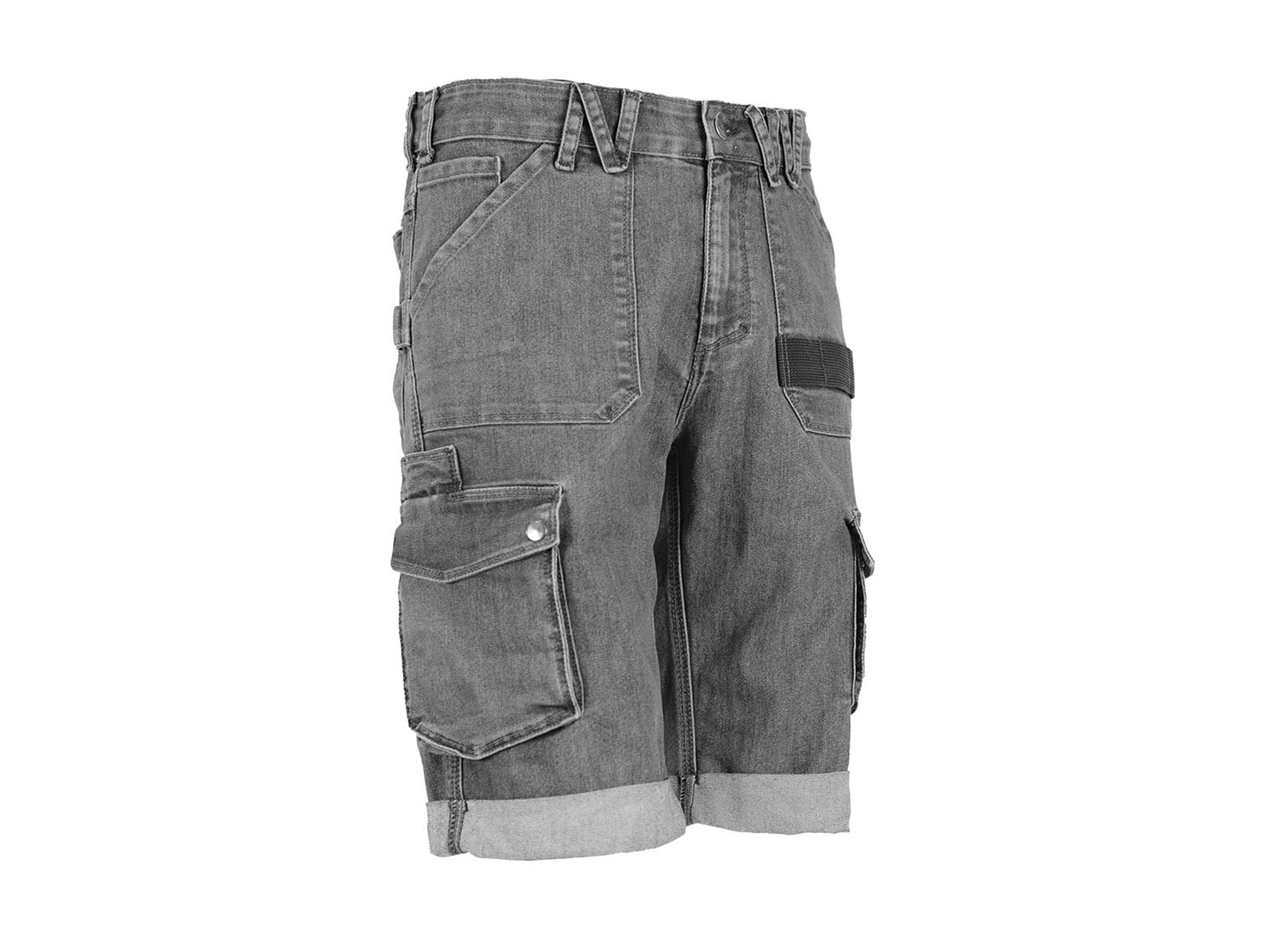 Short de travail NINE WORTHS Bolt coton/poly stretch gris