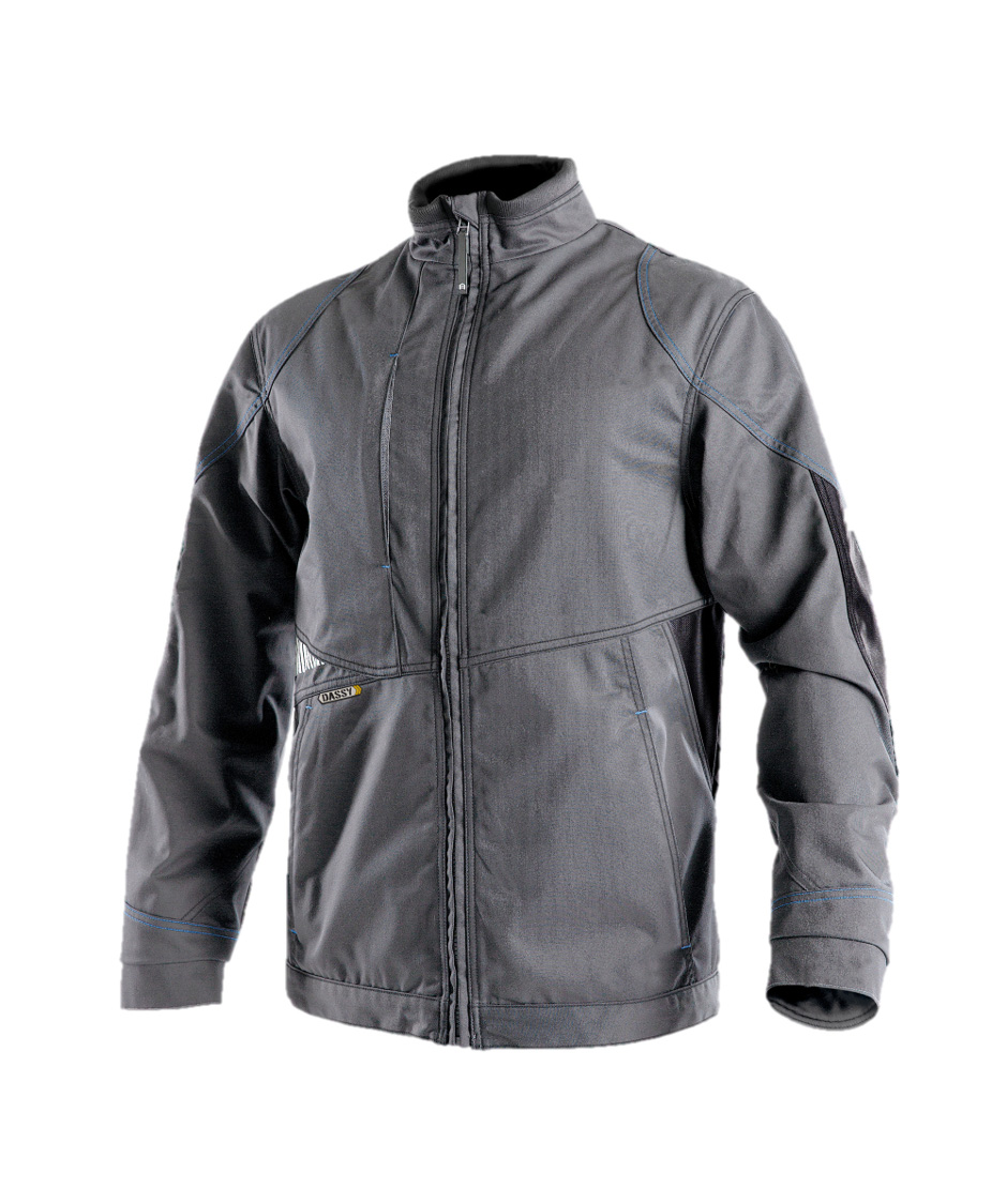 Veste de travail DASSY Atom poly/coton gris/noir