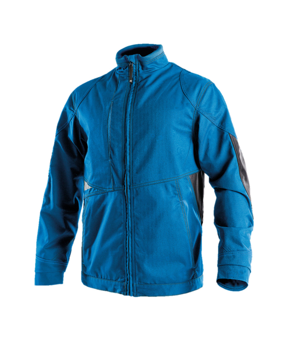 Veste de travail DASSY Atom poly/coton bleu/gris