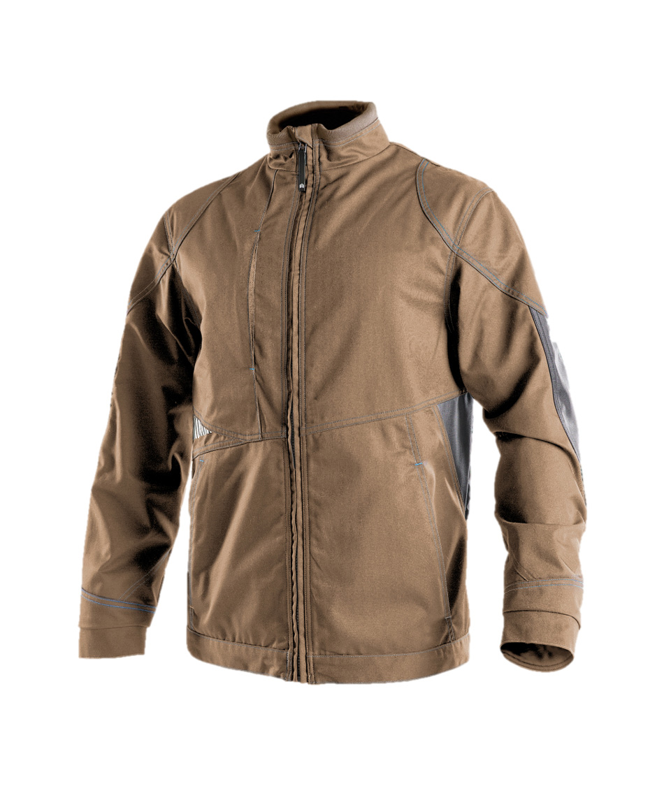 Veste de travail DASSY Atom poly/coton camel/gris