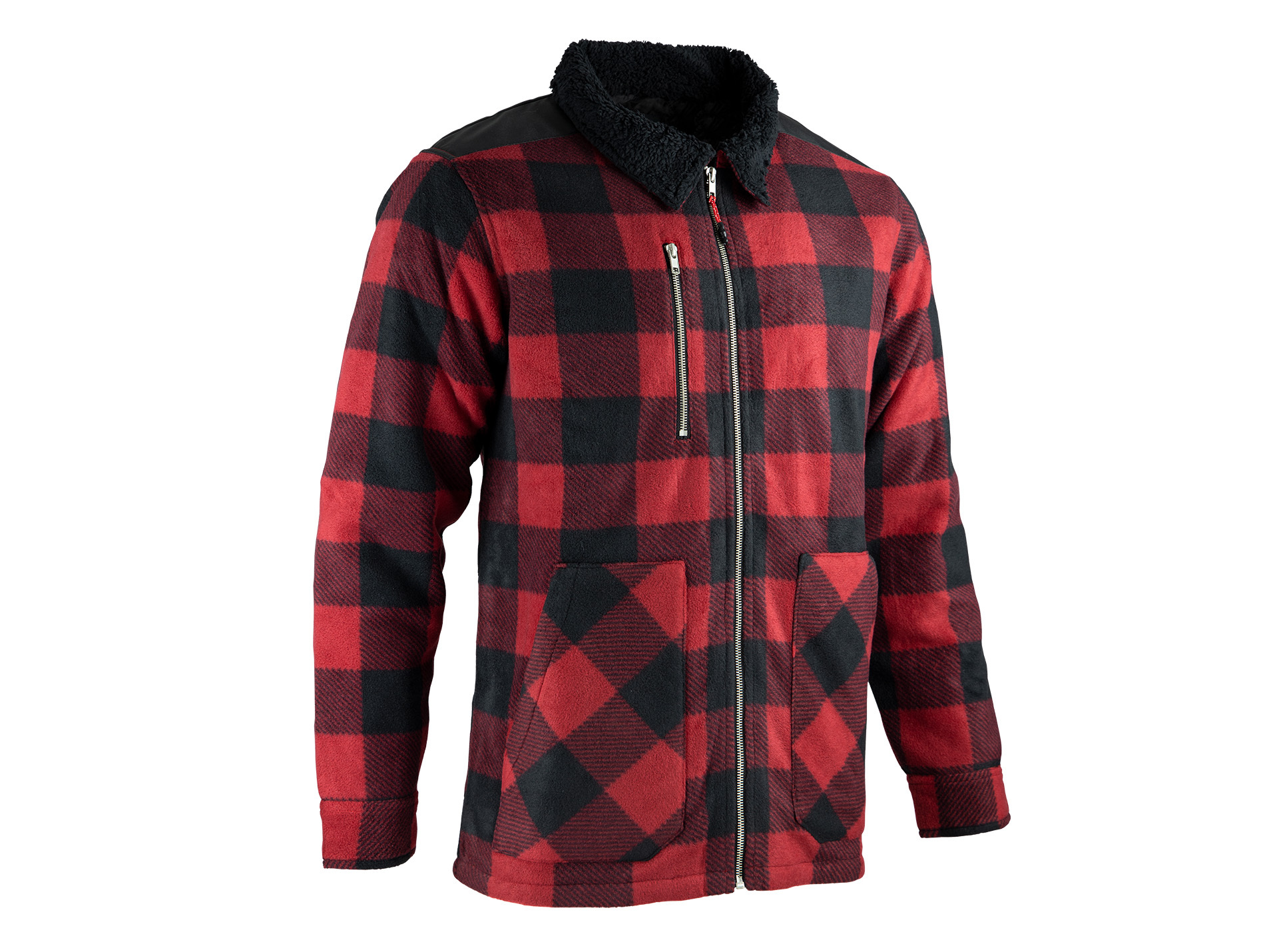 Chemise polaire LMA matelassée homme rouge