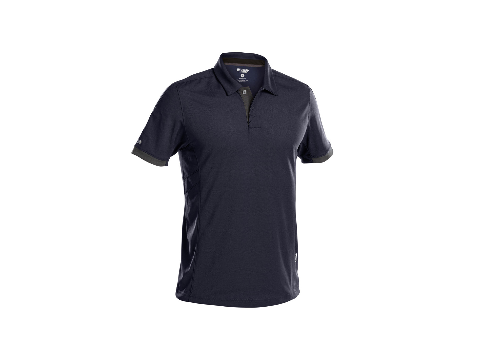 Polo de travail DASSY Traxion polyester marine/gris