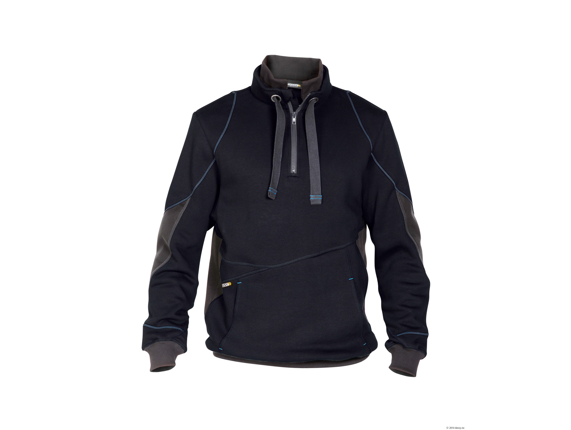 Sweat de travail DASSY Stellar avec demi-zip marine/gris