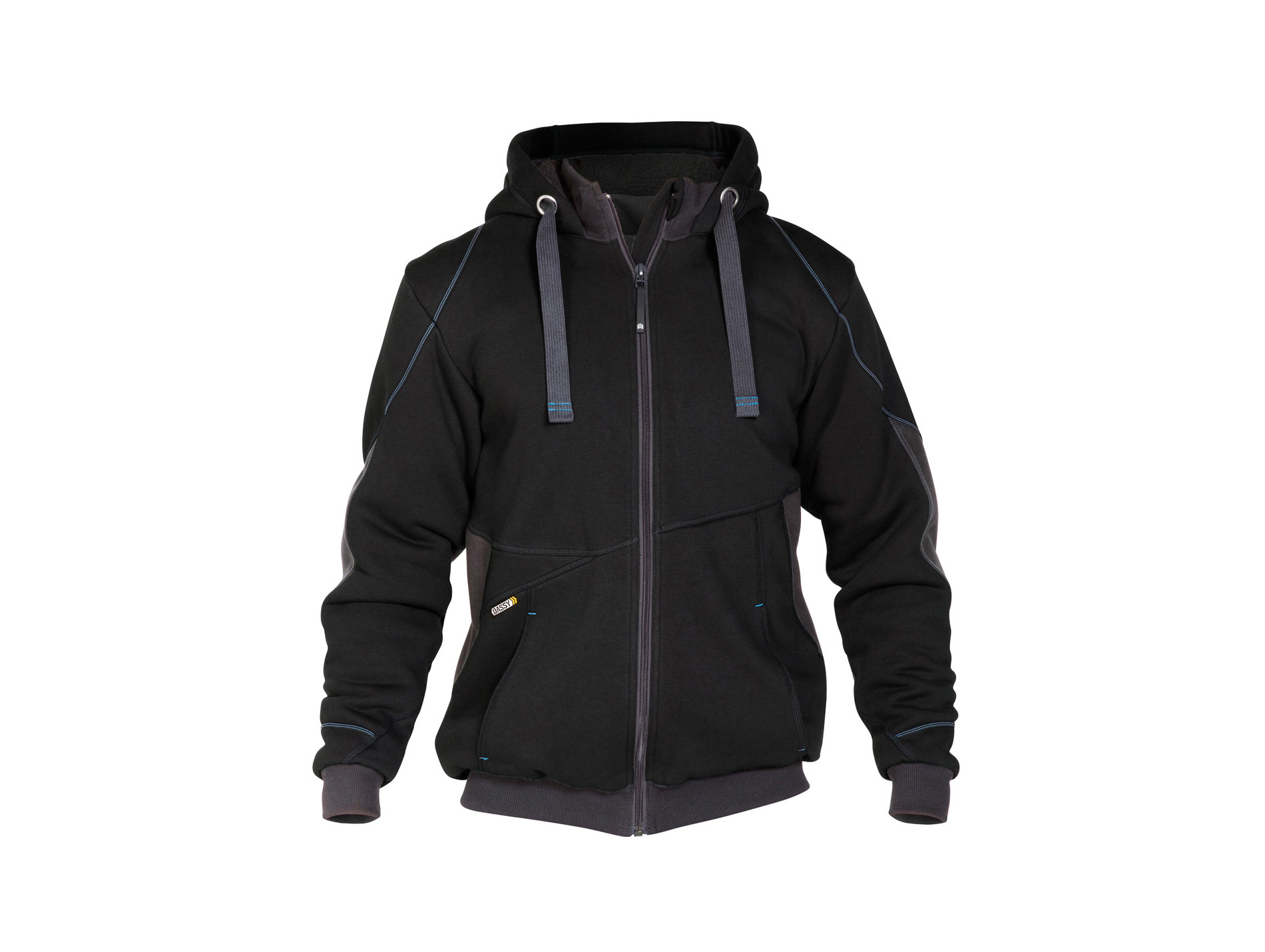 Sweat de travail DASSY Pulse avec zip noir/gris