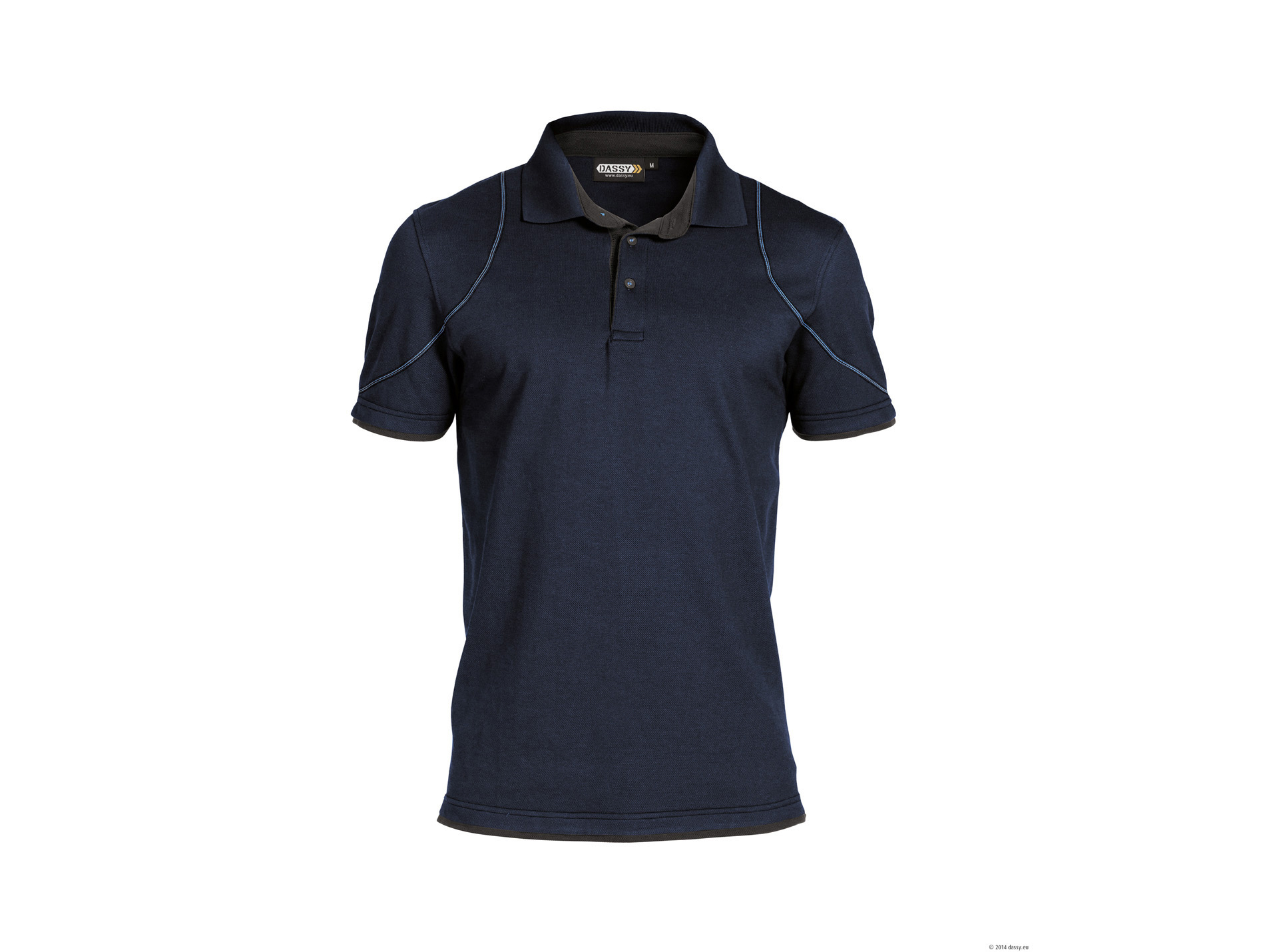 Polo de travail DASSY Orbital coton/élasthanne marine