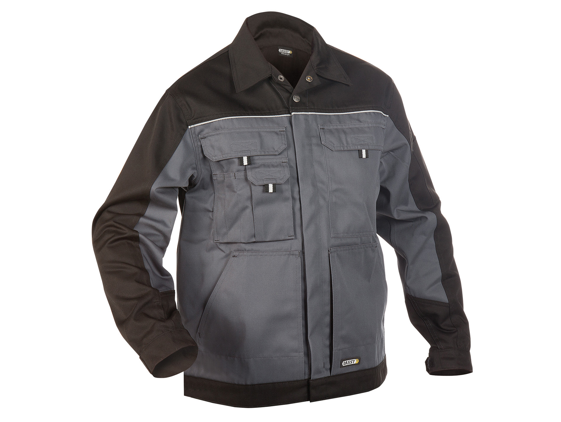 Veste de travail DASSY Lugano poly/coton gris/noir