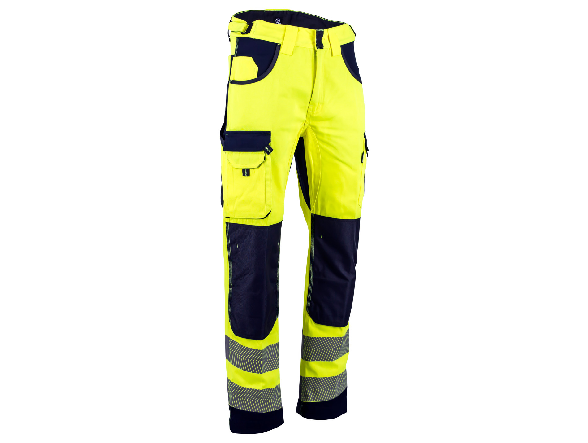 Pantalon haute visibilité LMA Défense oxford jaune/bleu