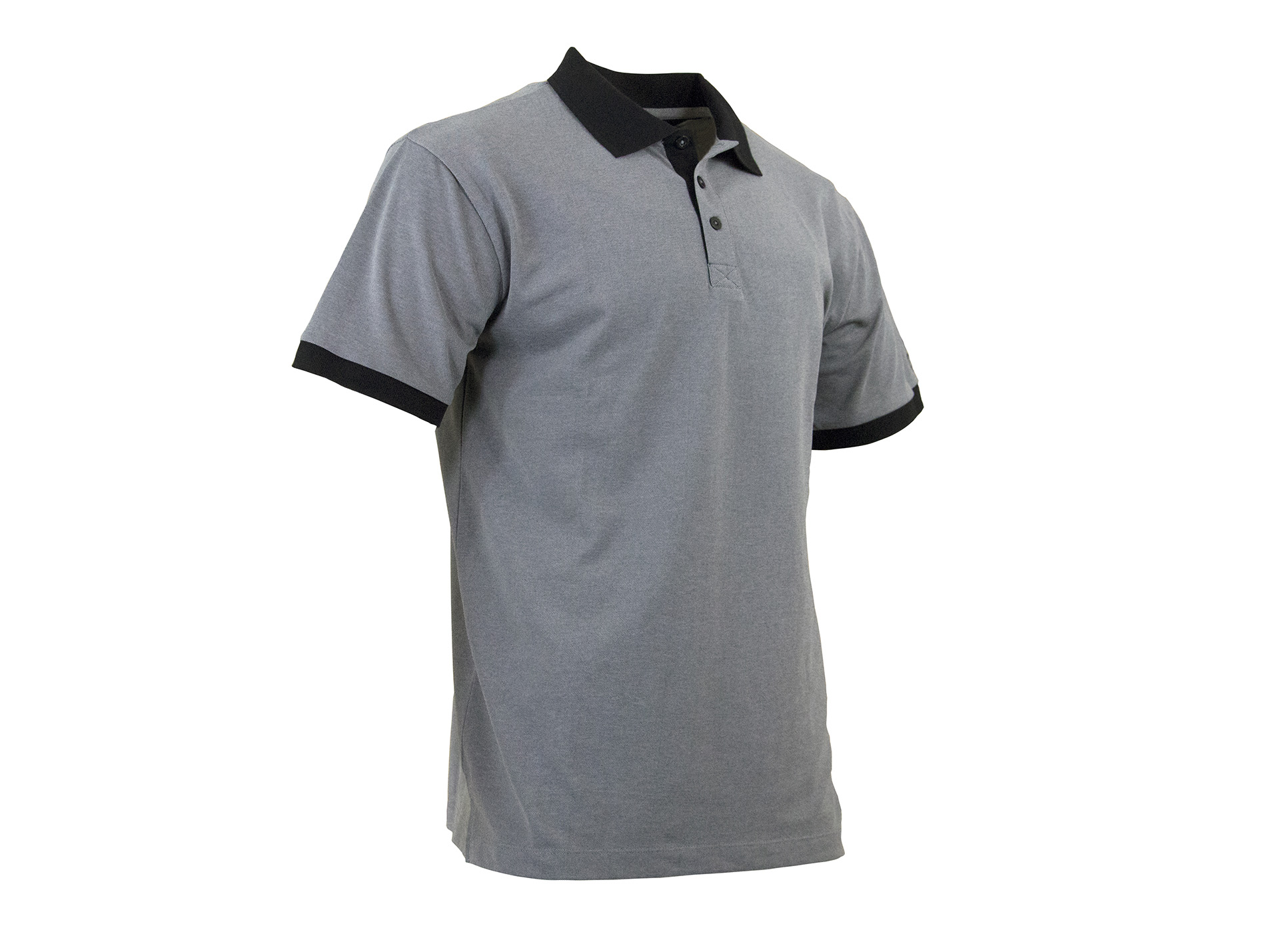 Polo de travail LMA Dalle coton/poly gris