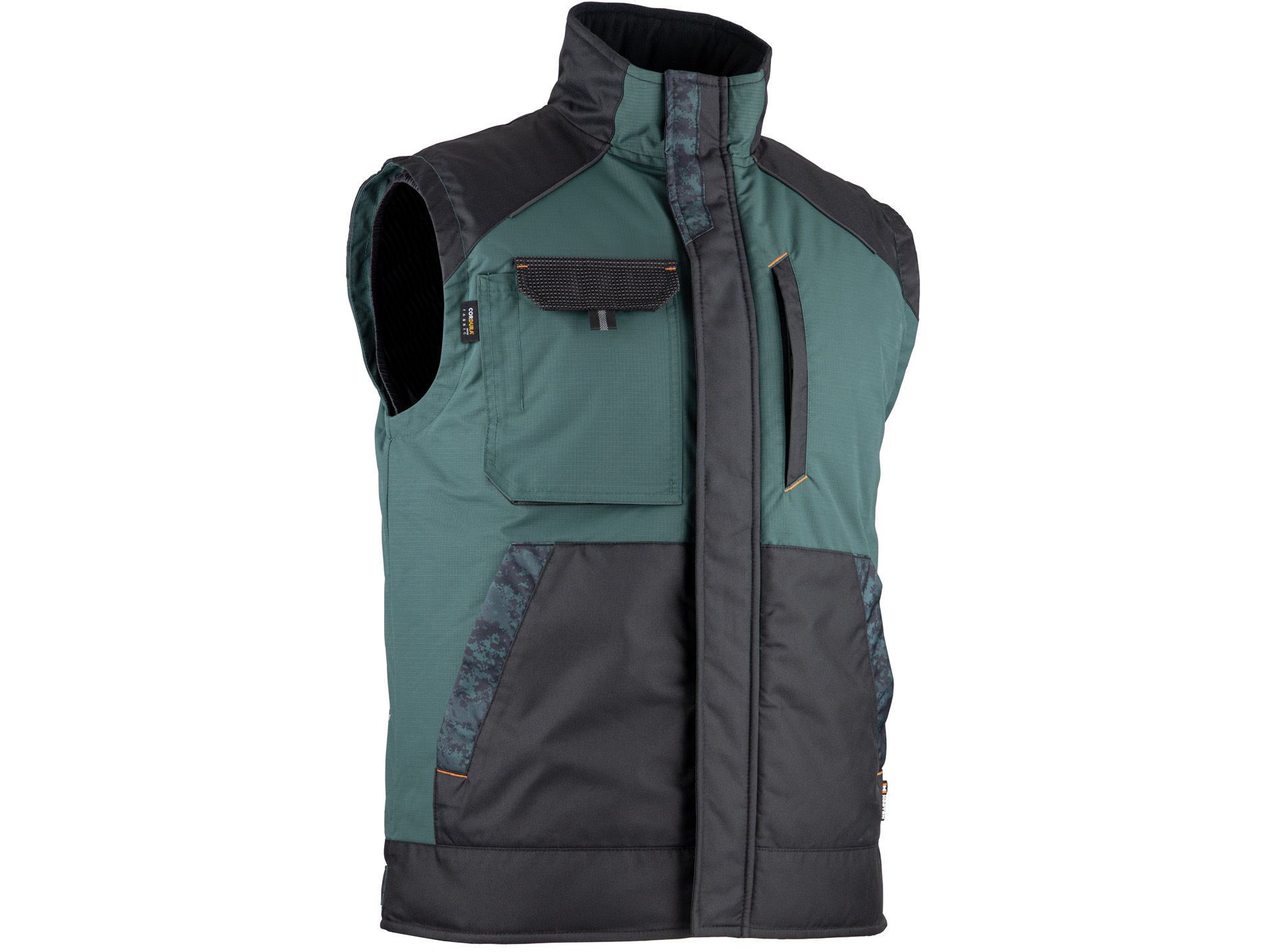 Veste sans manche de travail HOSTEN Ecorce oxford vert