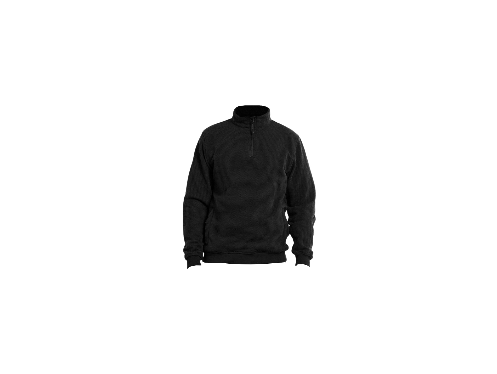 Sweat de travail PBV Marco avec demi-zip noir