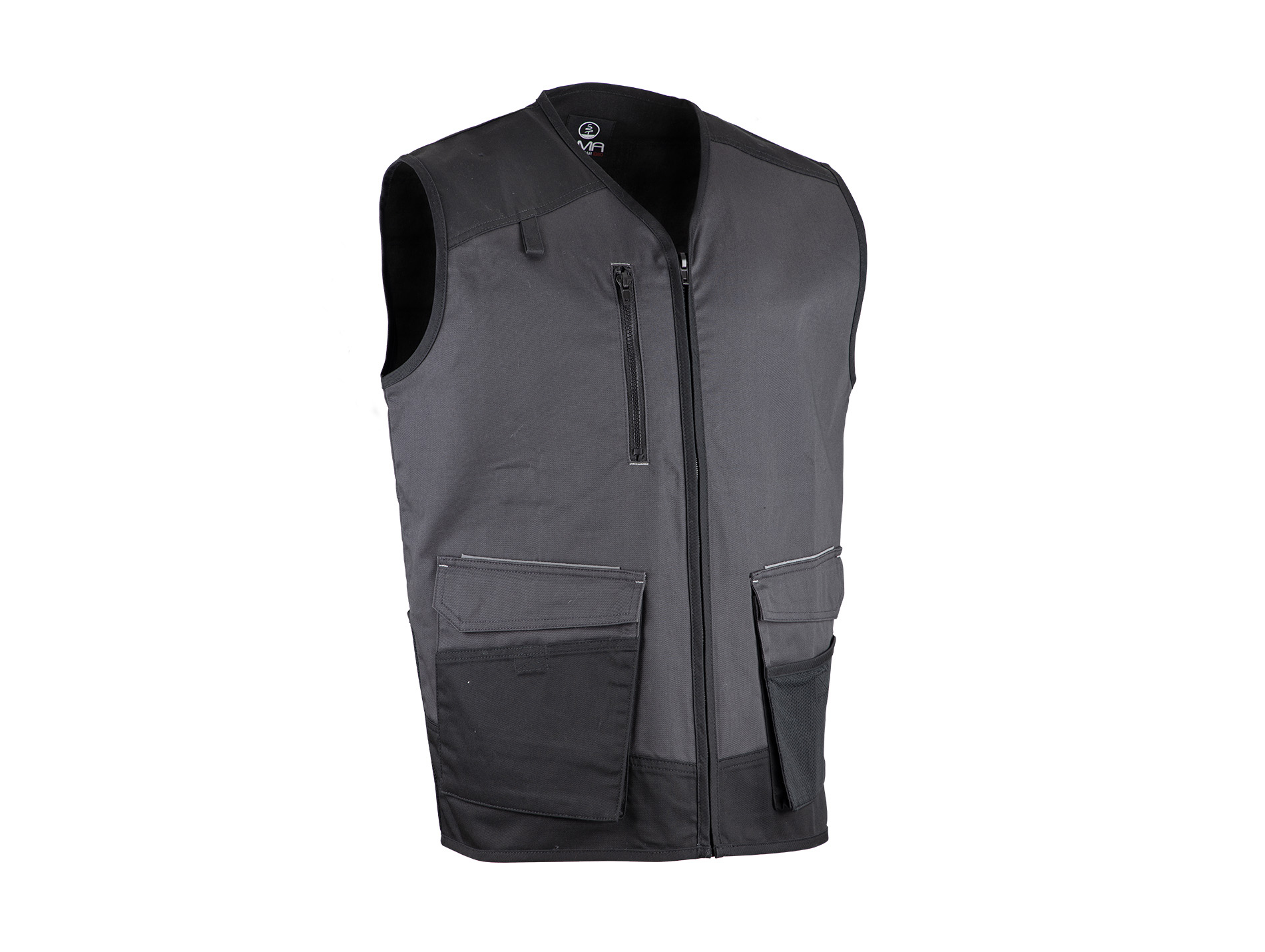 Veste sans manche de travail LMA Astro coton/poly gris