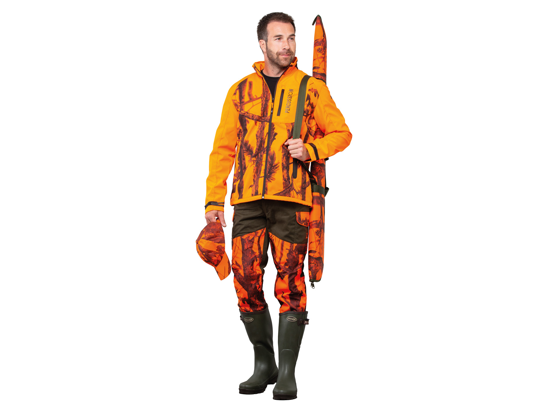 Blouson de chasse PERCUSSION Softrack polyester orange