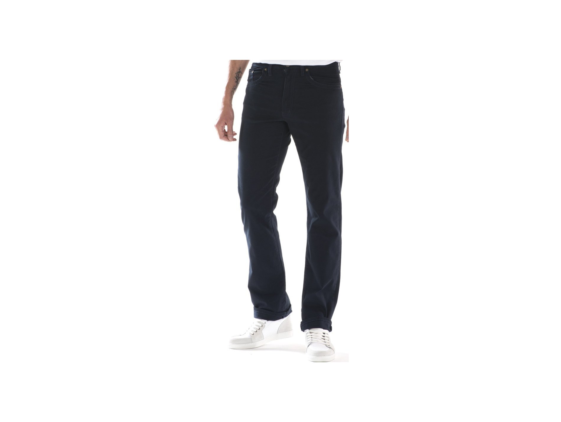 Jean Stretch à  zip marine