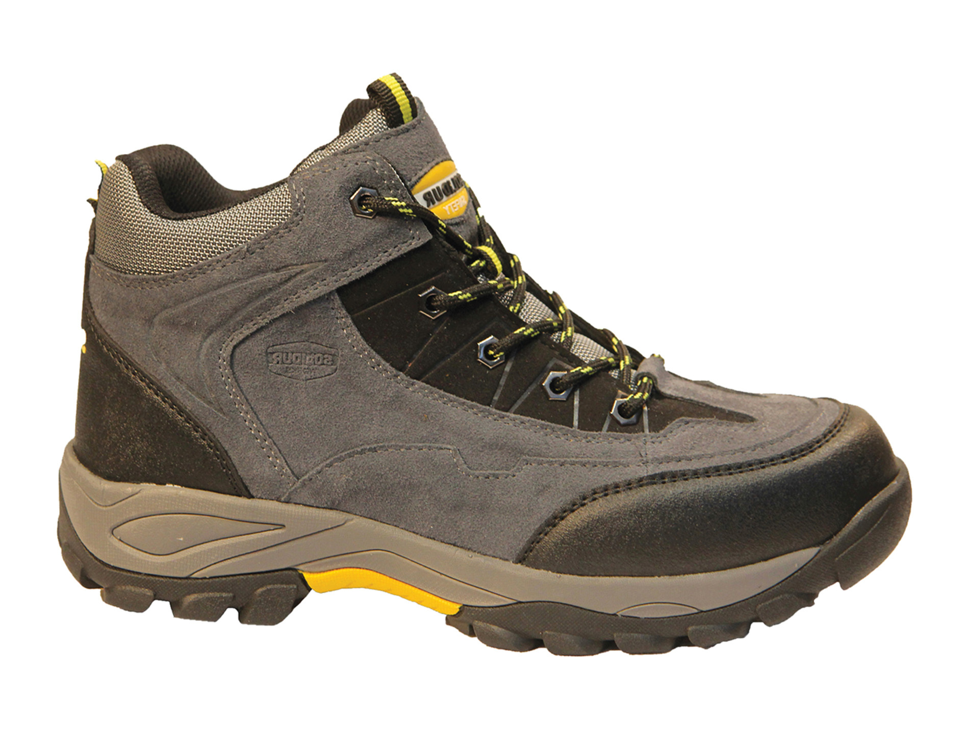 Chaussures de travail hautes SOLIDUR Chara cuir kaki