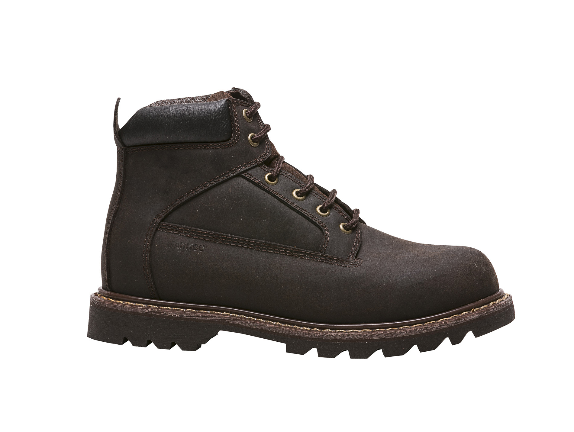 Chaussures de travail hautes MANITOU Dragon cuir marron
